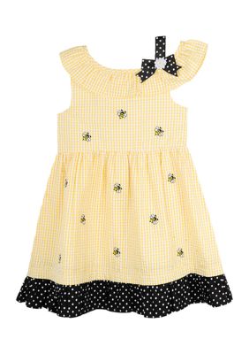 Rare Editions Toddler Girls Bee Chiffon Seersucker Dress Belk