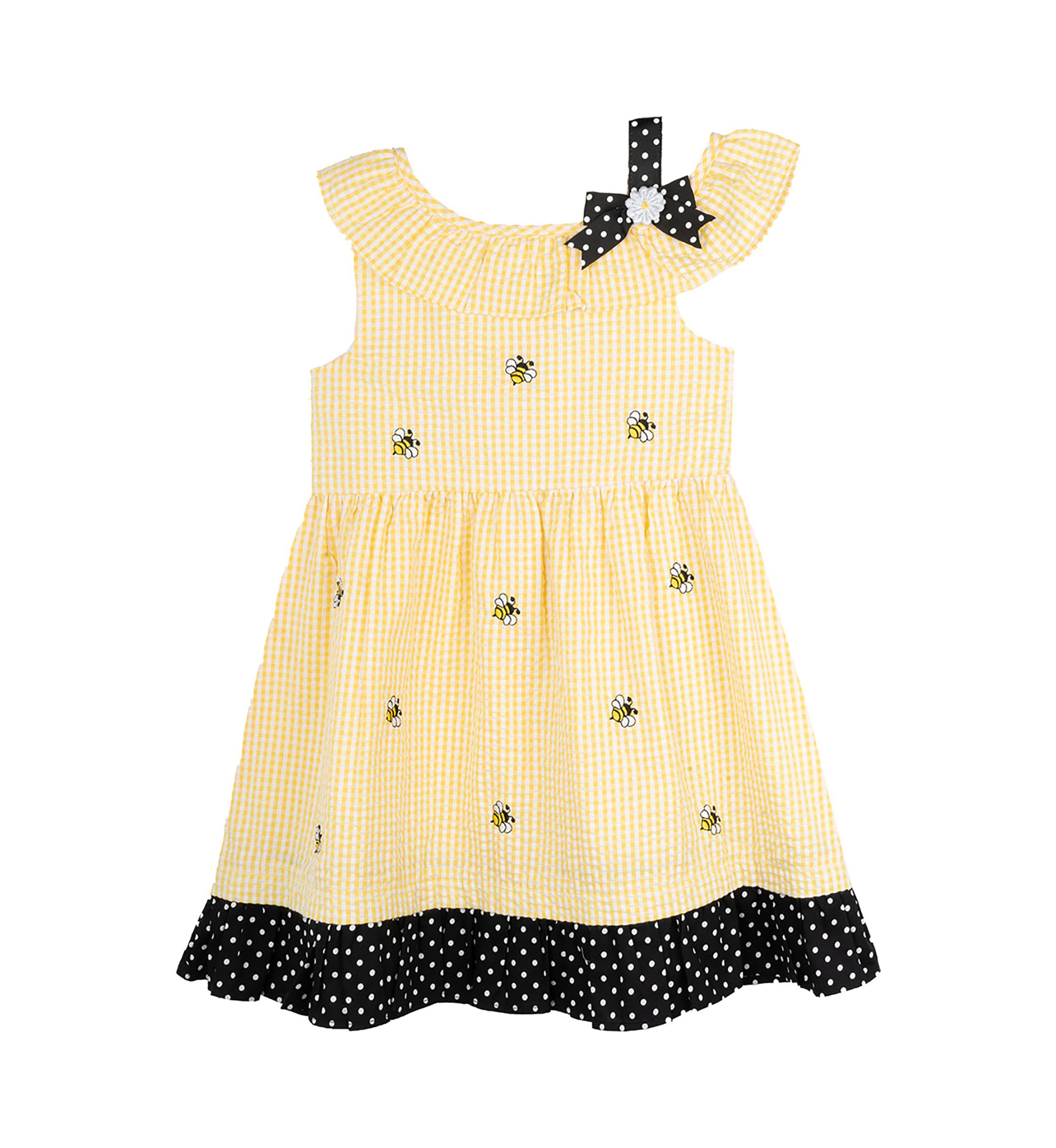 Toddler Girls Bee Chiffon Seersucker Dress
