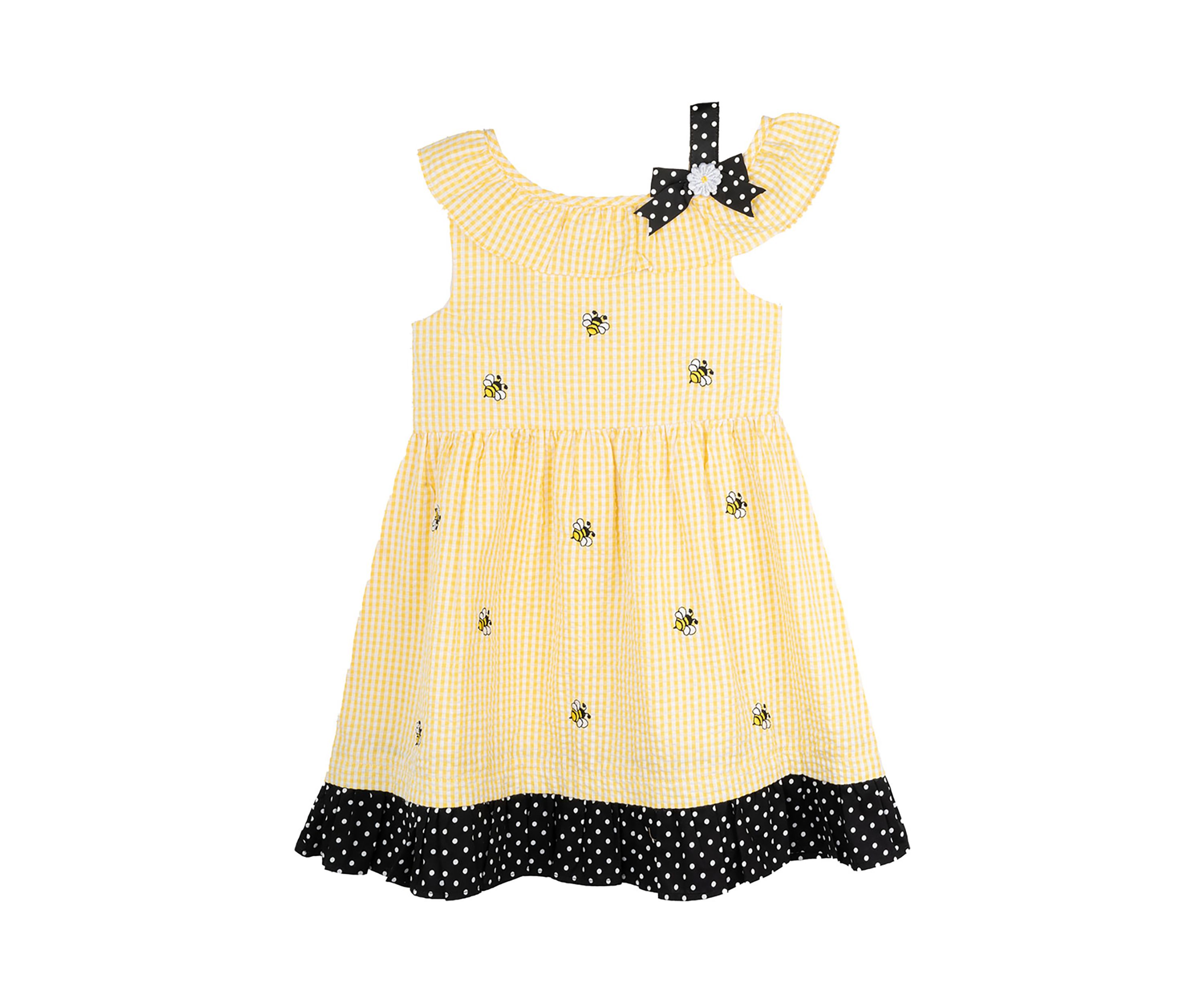 Toddler Girls Bee Chiffon Seersucker Dress