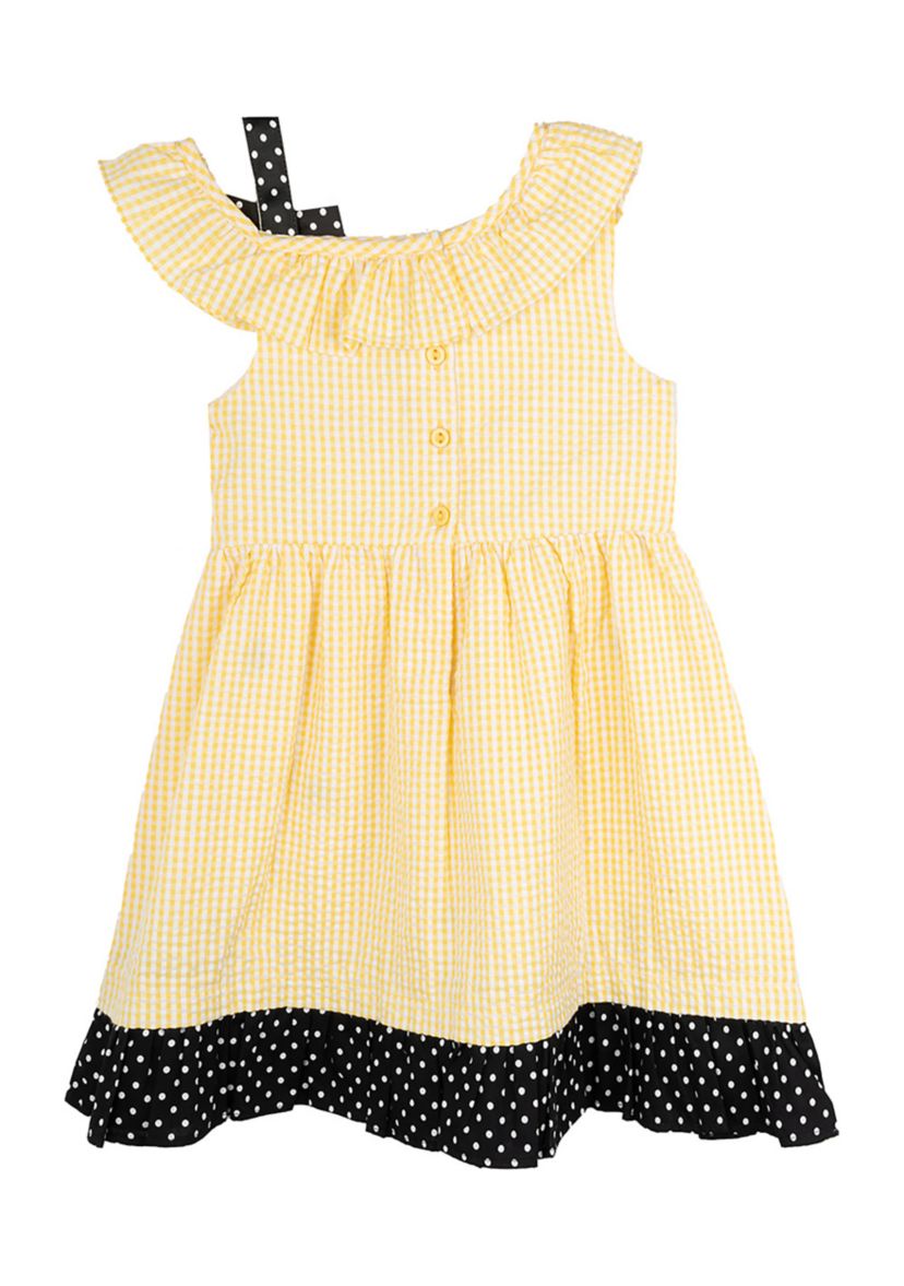 Toddler Girls Bee Chiffon Seersucker Dress