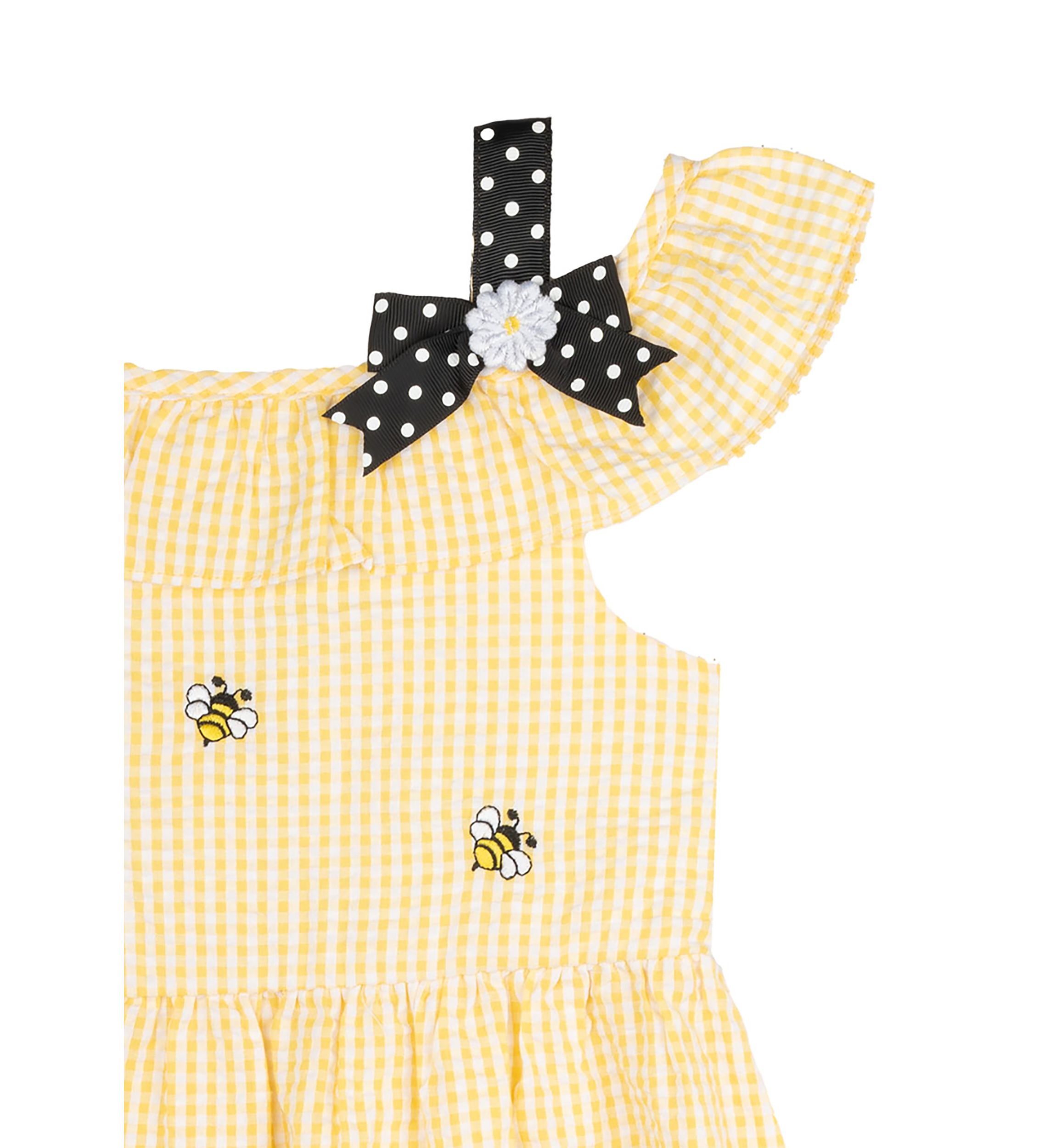 Toddler Girls Bee Chiffon Seersucker Dress