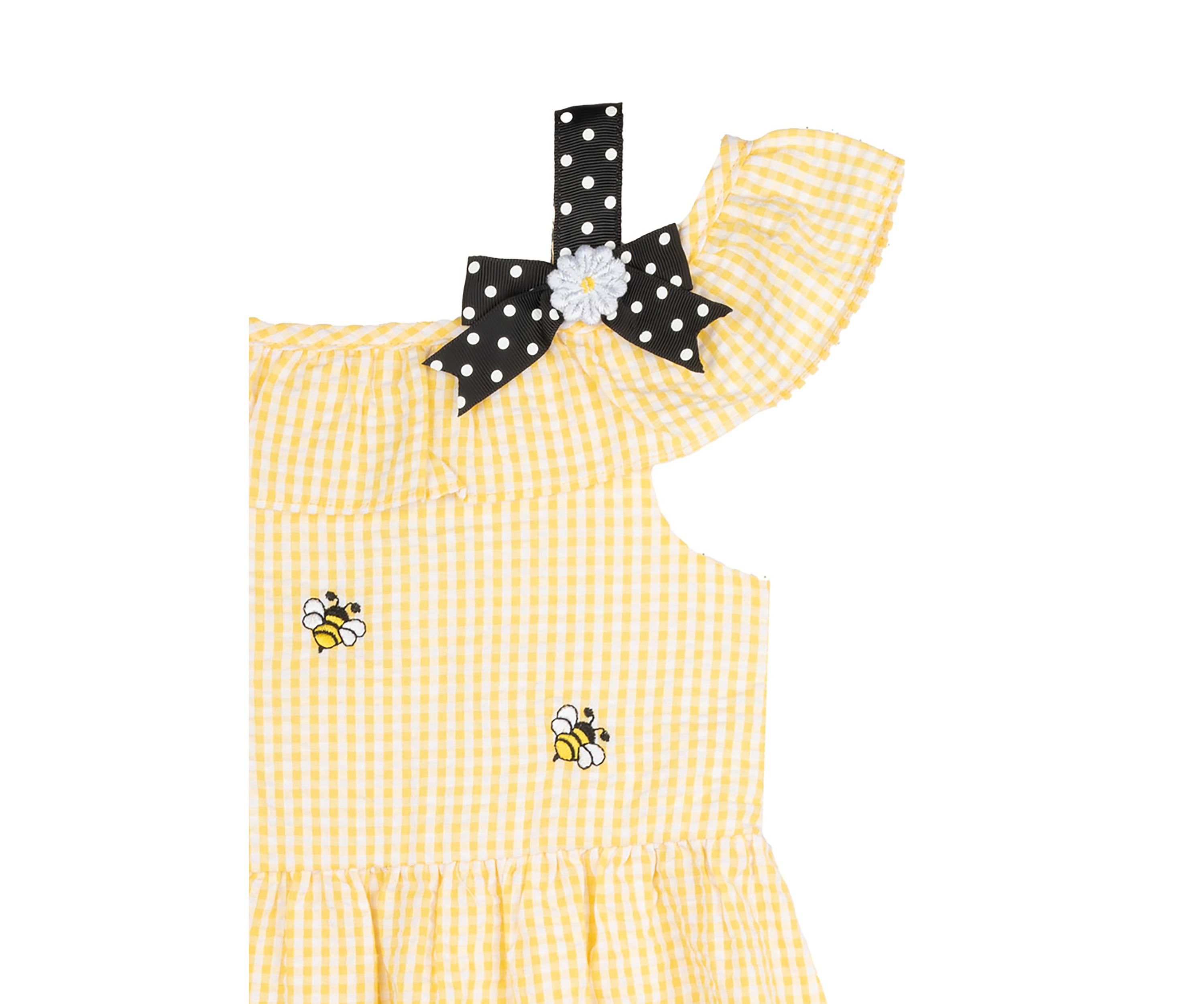 Toddler Girls Bee Chiffon Seersucker Dress