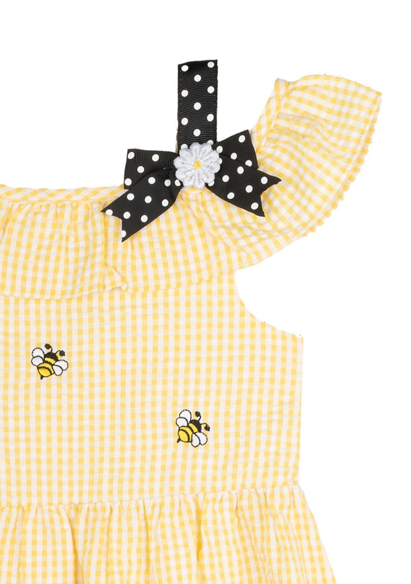 Toddler Girls Bee Chiffon Seersucker Dress