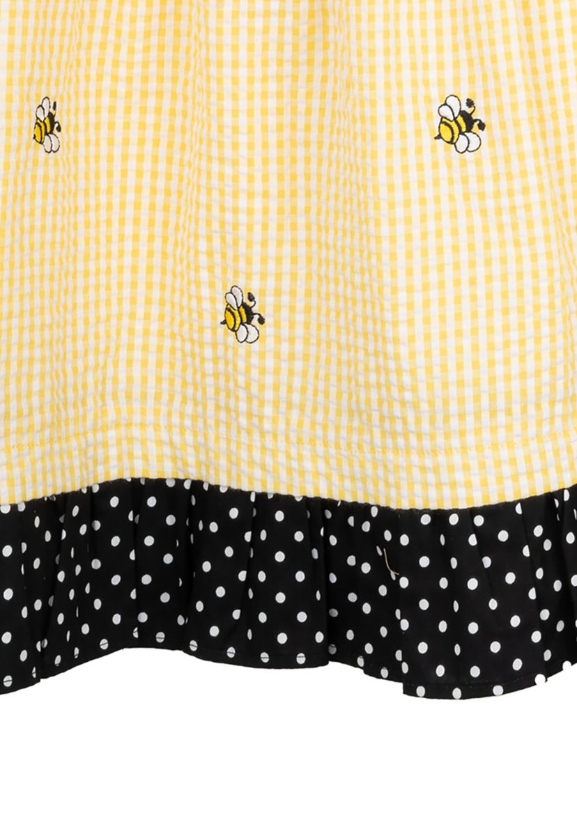 Toddler Girls Bee Chiffon Seersucker Dress