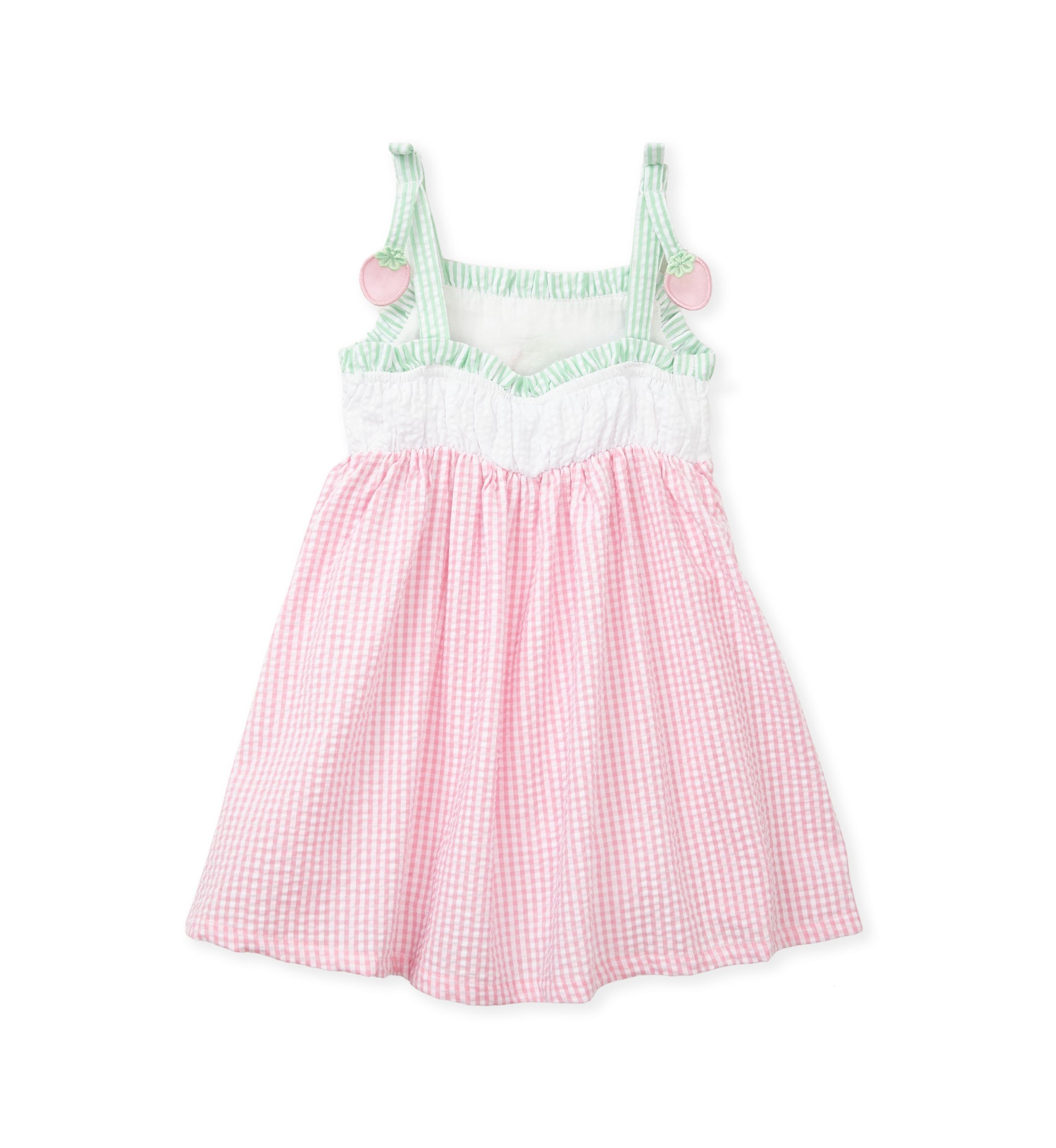 Toddler Girls Sleeveless Strawberry  Seersucker Sundress