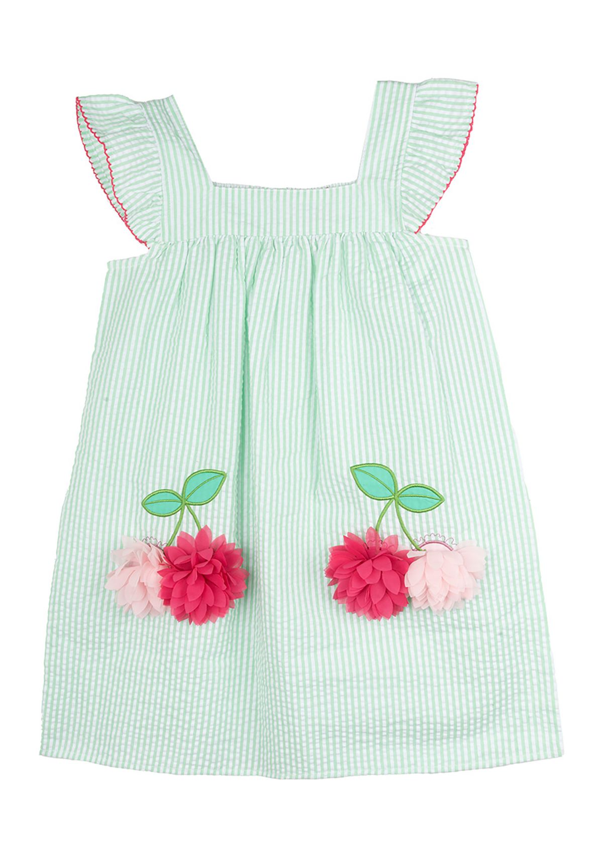 Toddler Girls Cherry Seersucker Dress