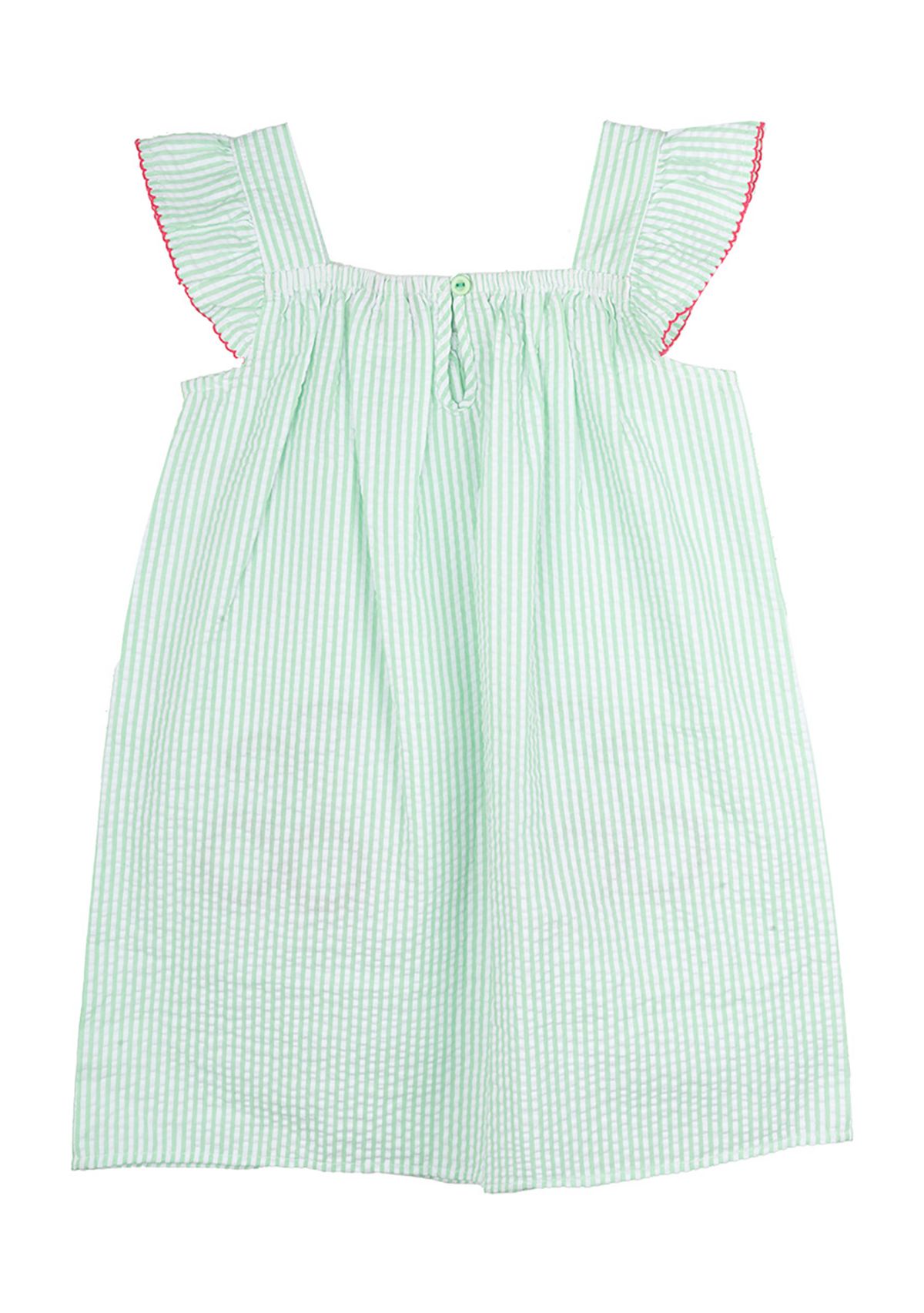 Toddler Girls Cherry Seersucker Dress