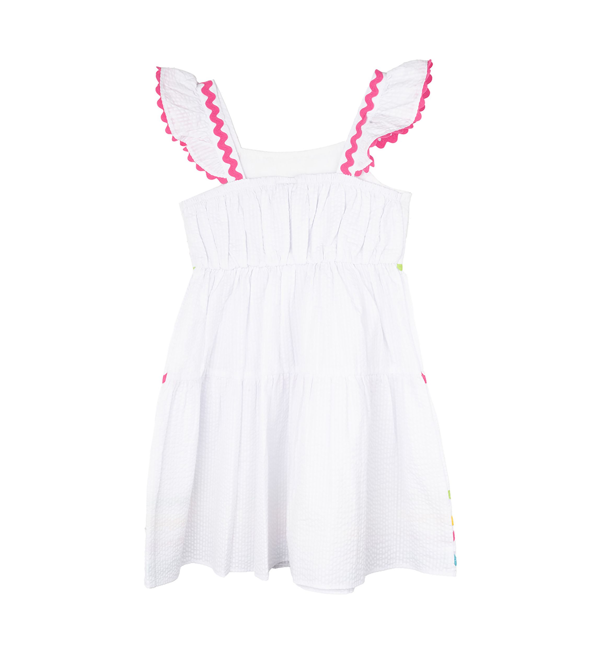 Toddler Girls Ric Rac Floral Seersucker Dress