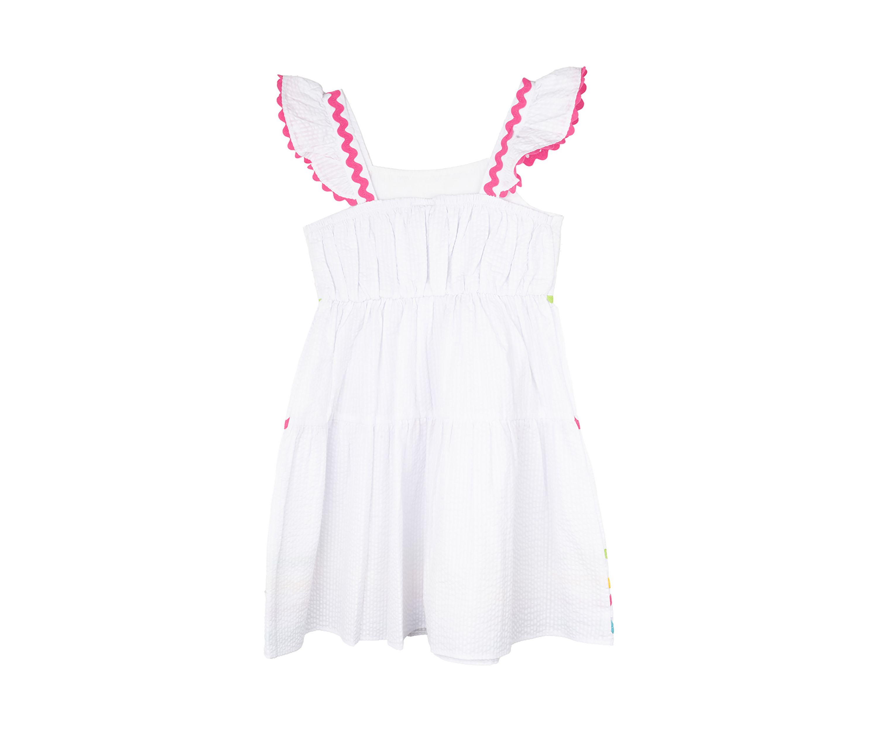 Toddler Girls Ric Rac Floral Seersucker Dress
