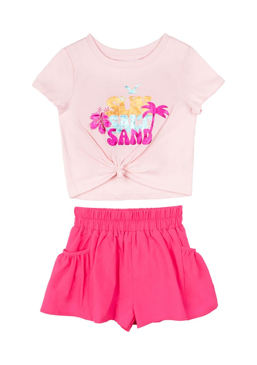 Toddler Girls Graphic T-Shirt and Shorts Set