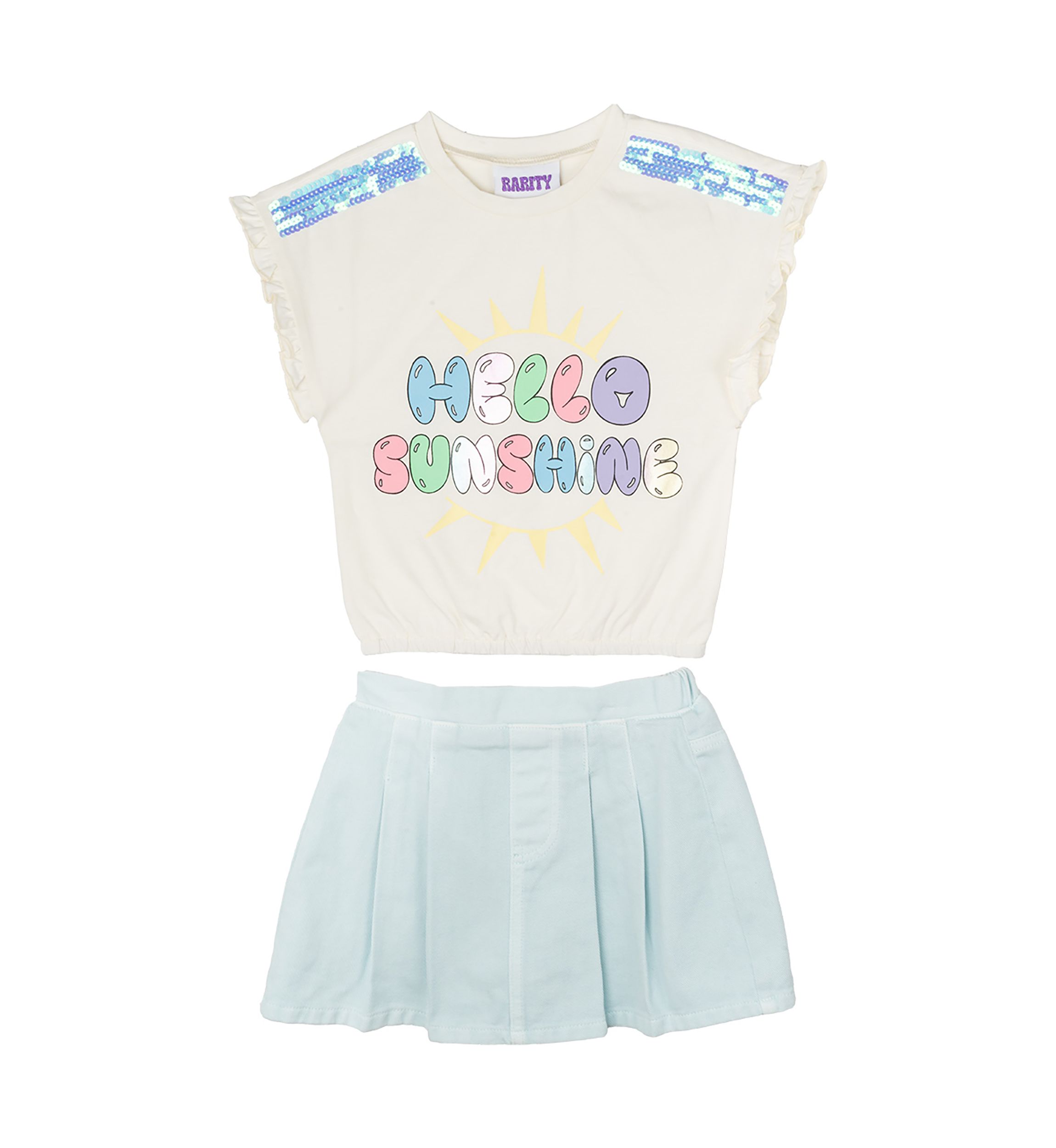 Toddler Girls Hello Sunshine Graphic Top and Skort Set