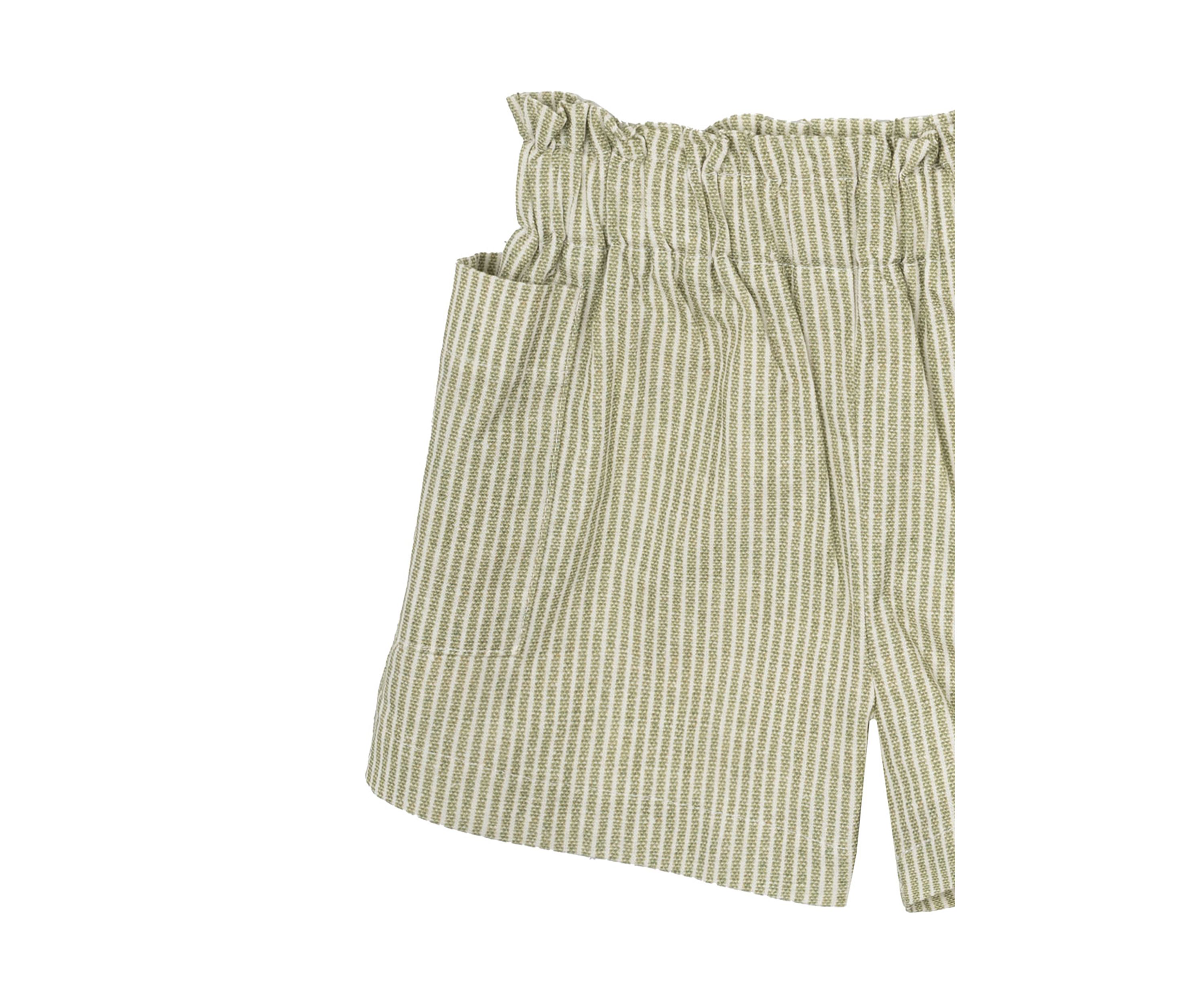Toddler Girls Embroidered Top with Linen Shorts