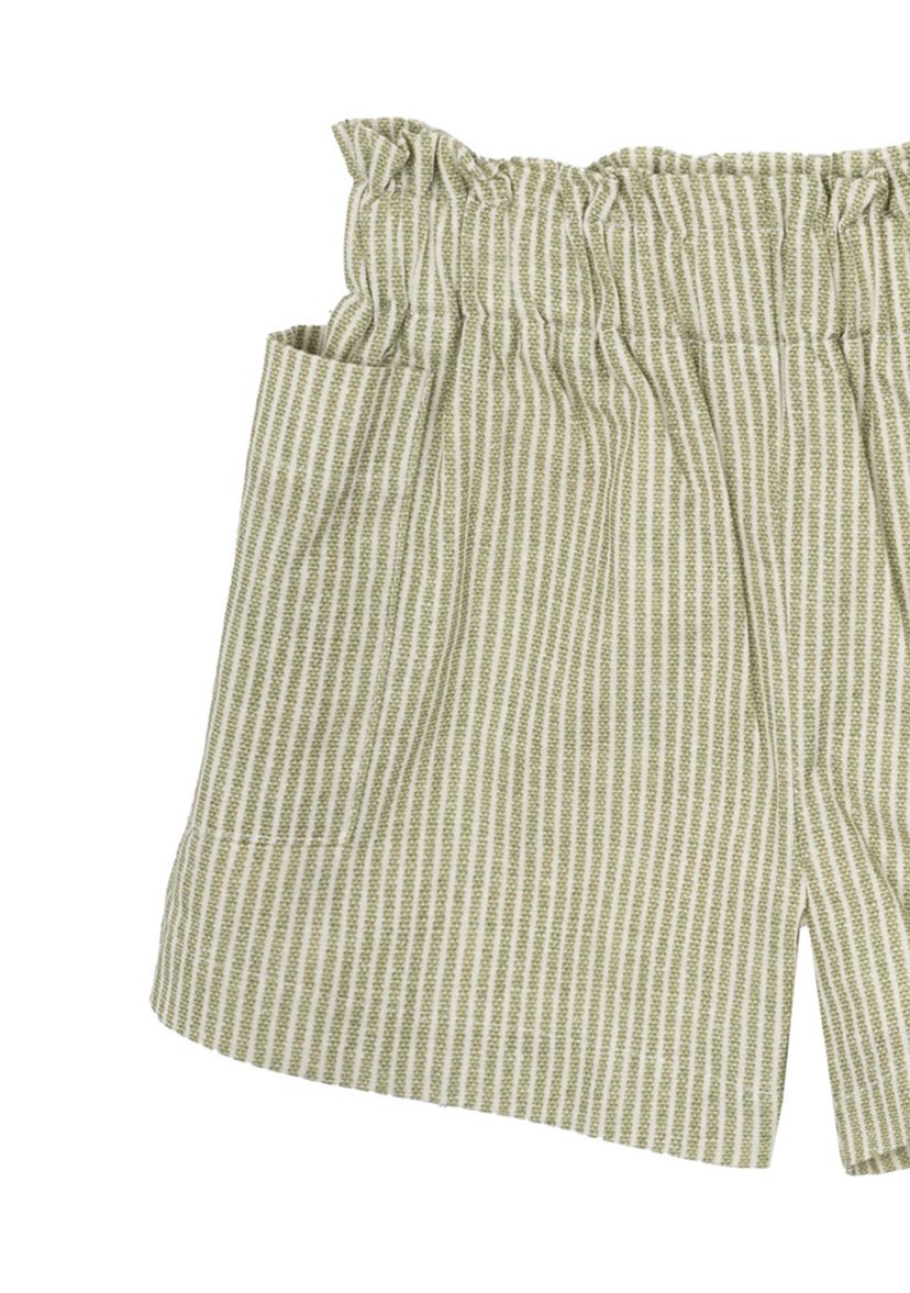 Toddler Girls Embroidered Top with Linen Shorts