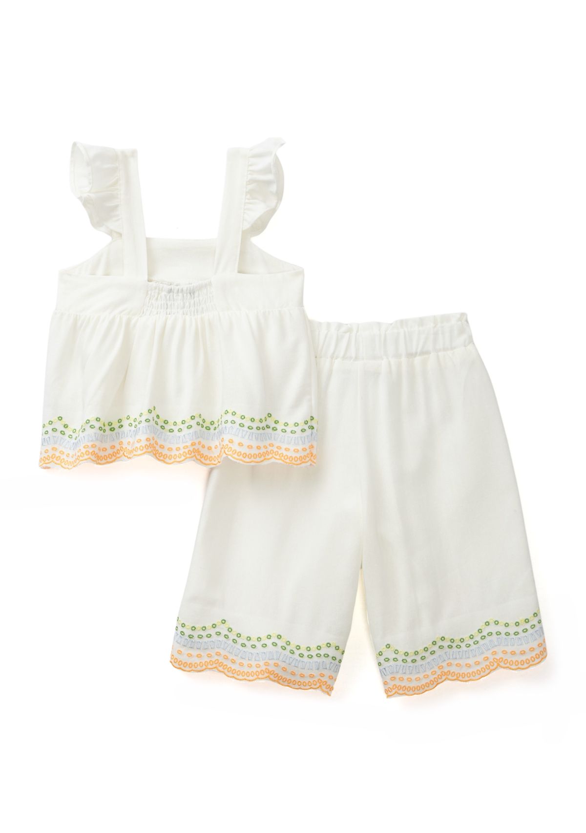 Toddler Girls Fruit Eyelet Top and Pants Set