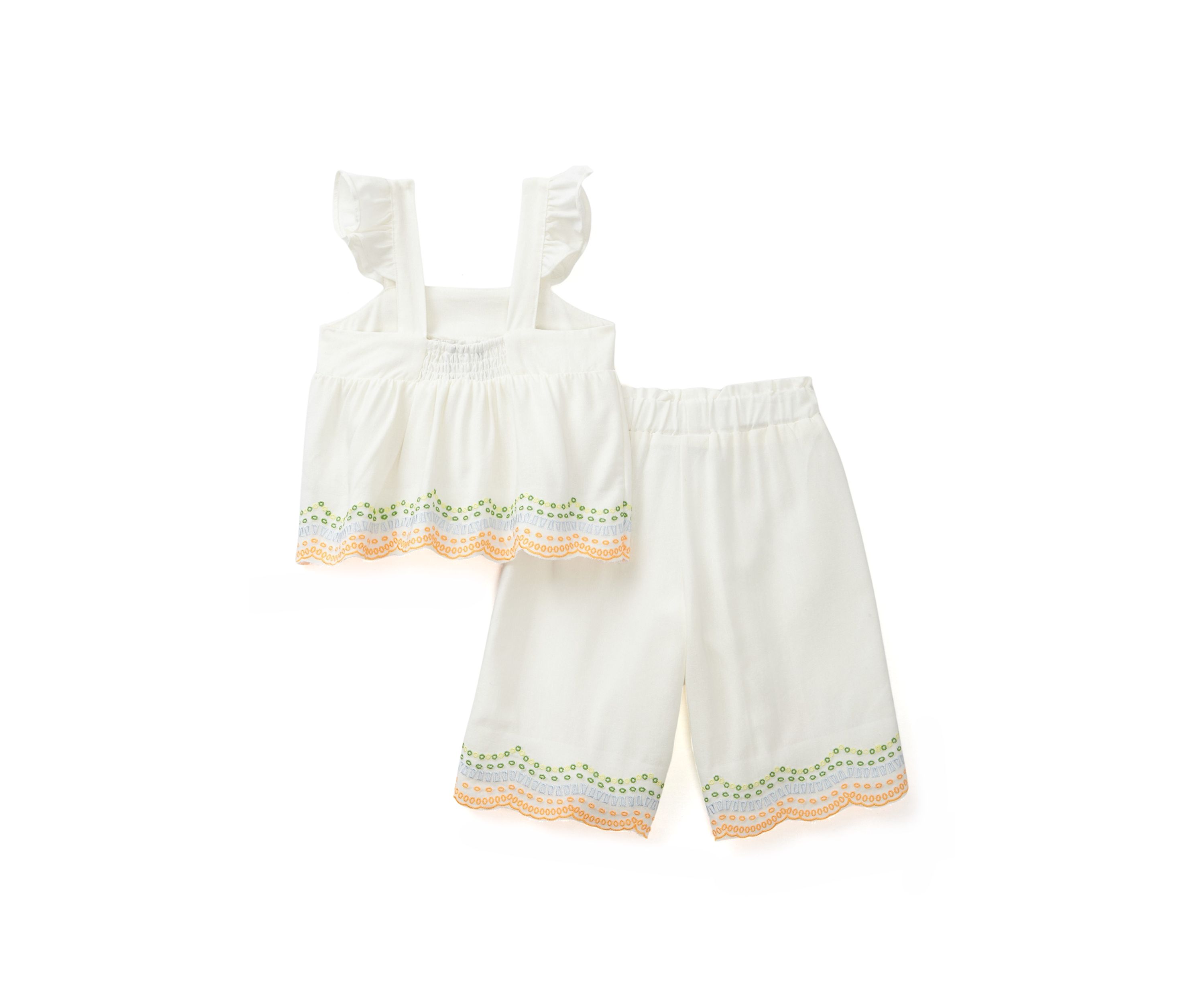 Toddler Girls Fruit Eyelet Top and Pants Set