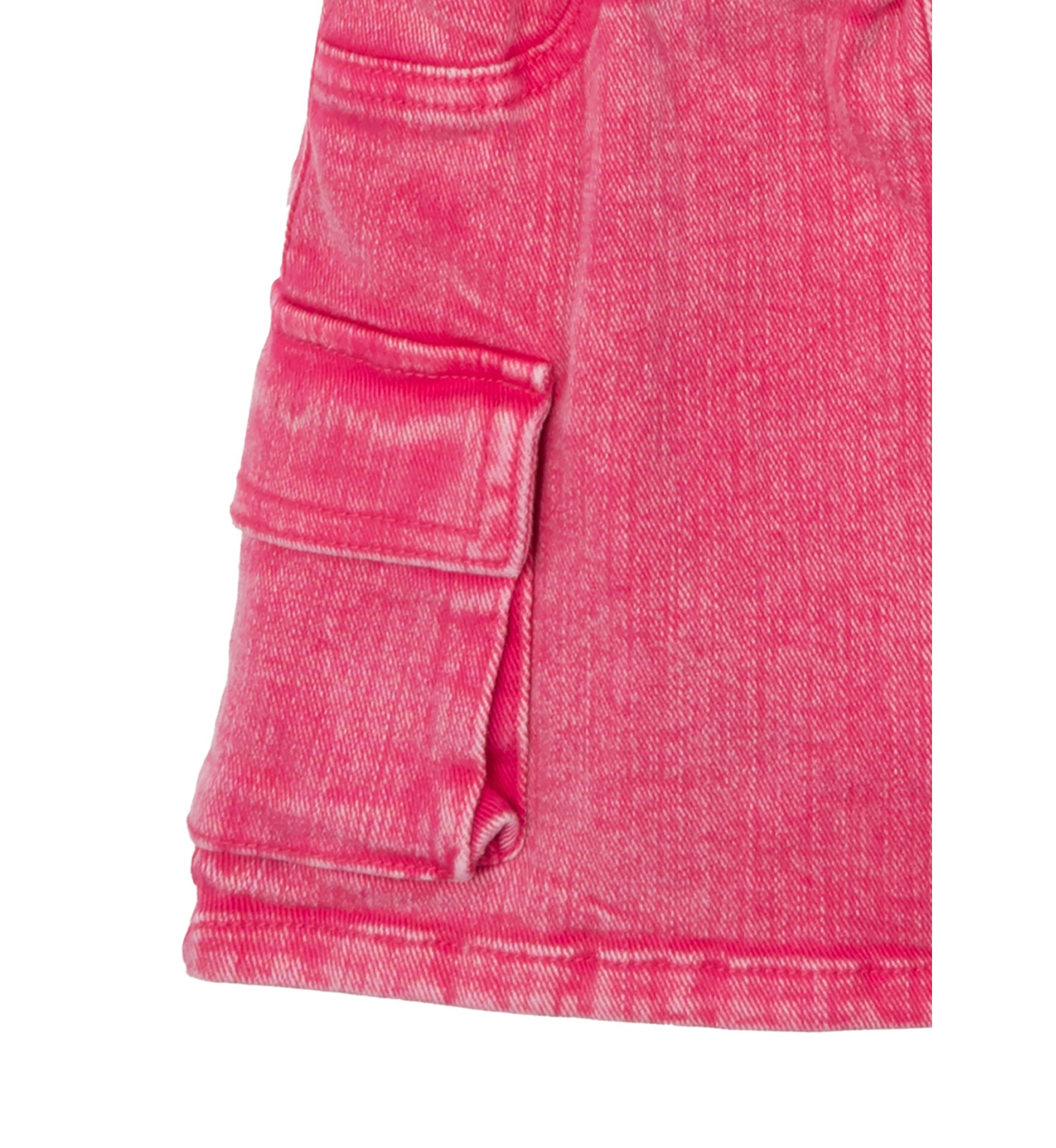 Toddler Girls Smiley Graphic T-Shirt and Denim Skirt Set