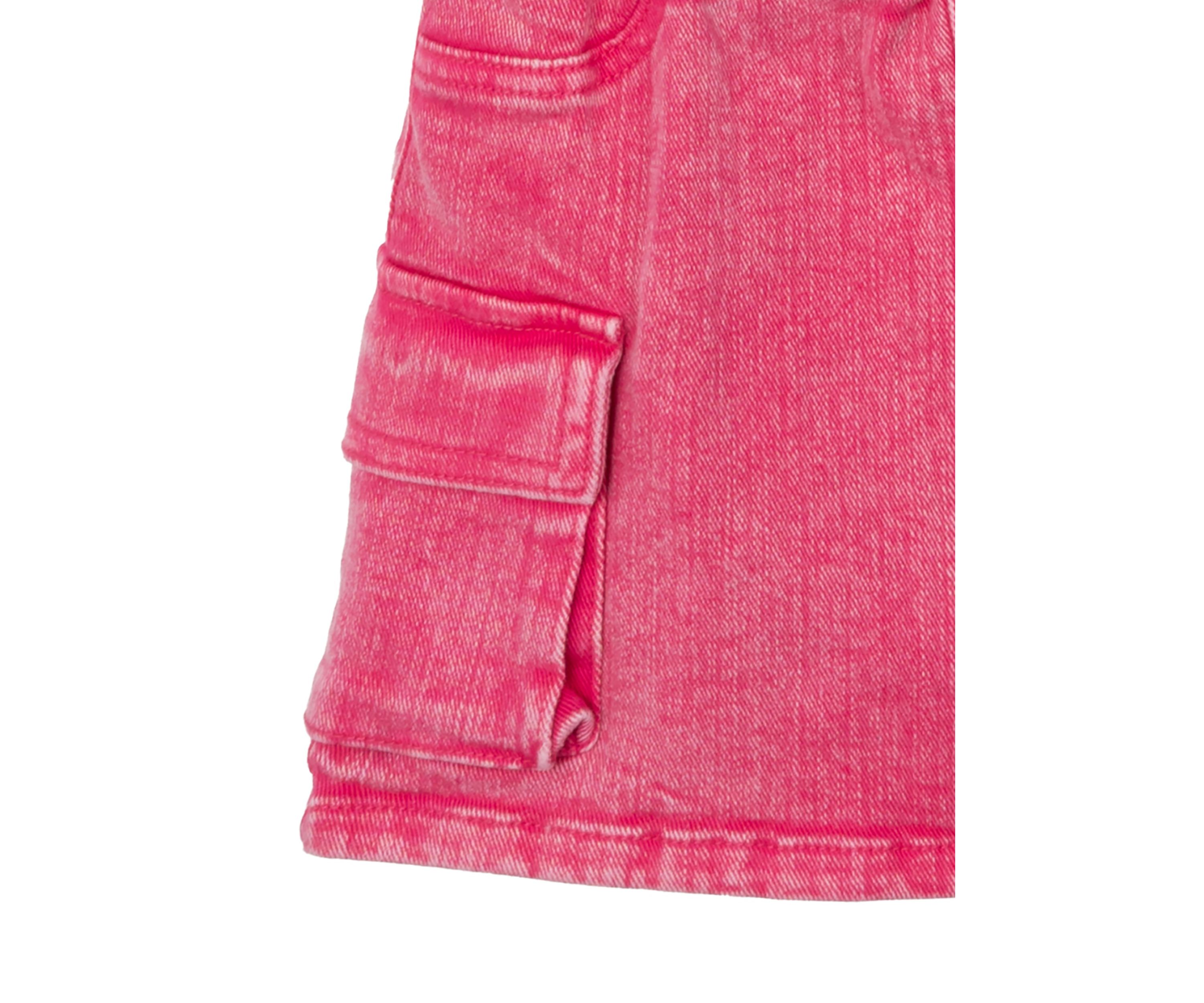 Toddler Girls Smiley Graphic T-Shirt and Denim Skirt Set