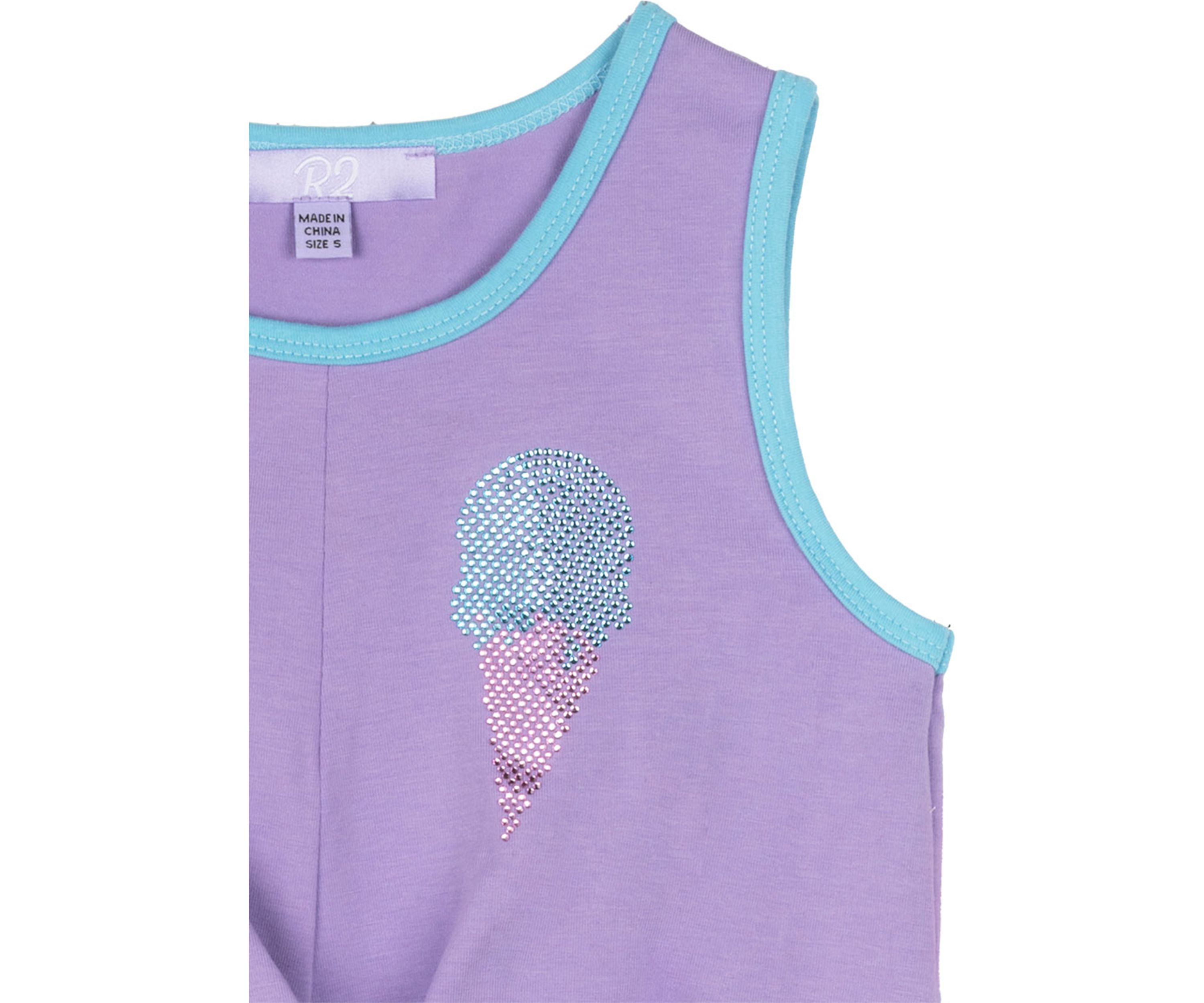 Toddler Girls Twist Tank Top and Printed Ombré Shorts Set