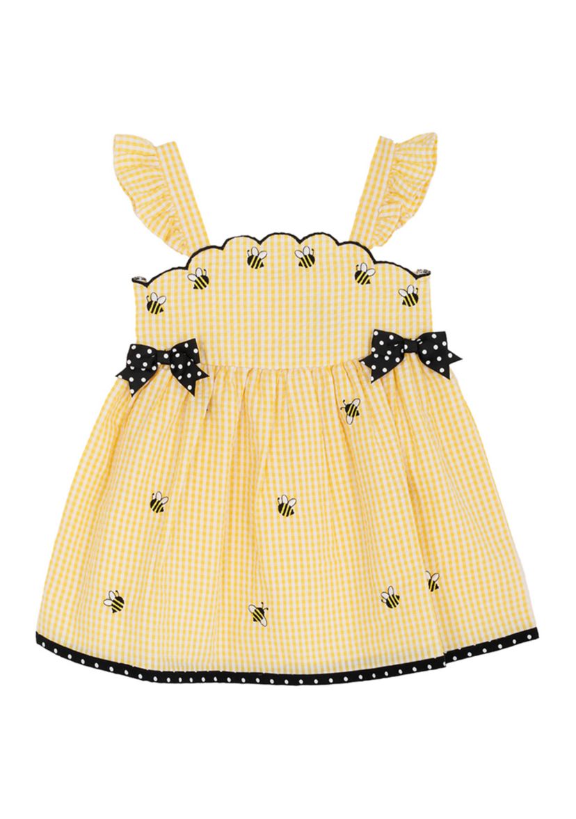 ladies bee dress Rare Editions Toddler Girls Seersucker Dress, Yellow, 3T, Cotton Black tie gown
