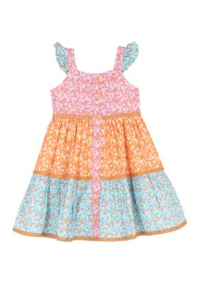 Rare Editions Toddler Girls Floral Tiered Dress