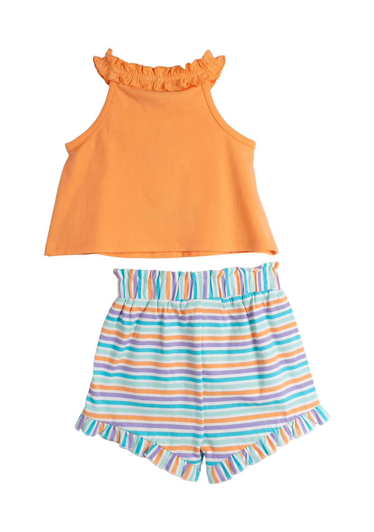 Baby Girls Lets Be Mermaids Knit Appliqué Top and Printed Shorts