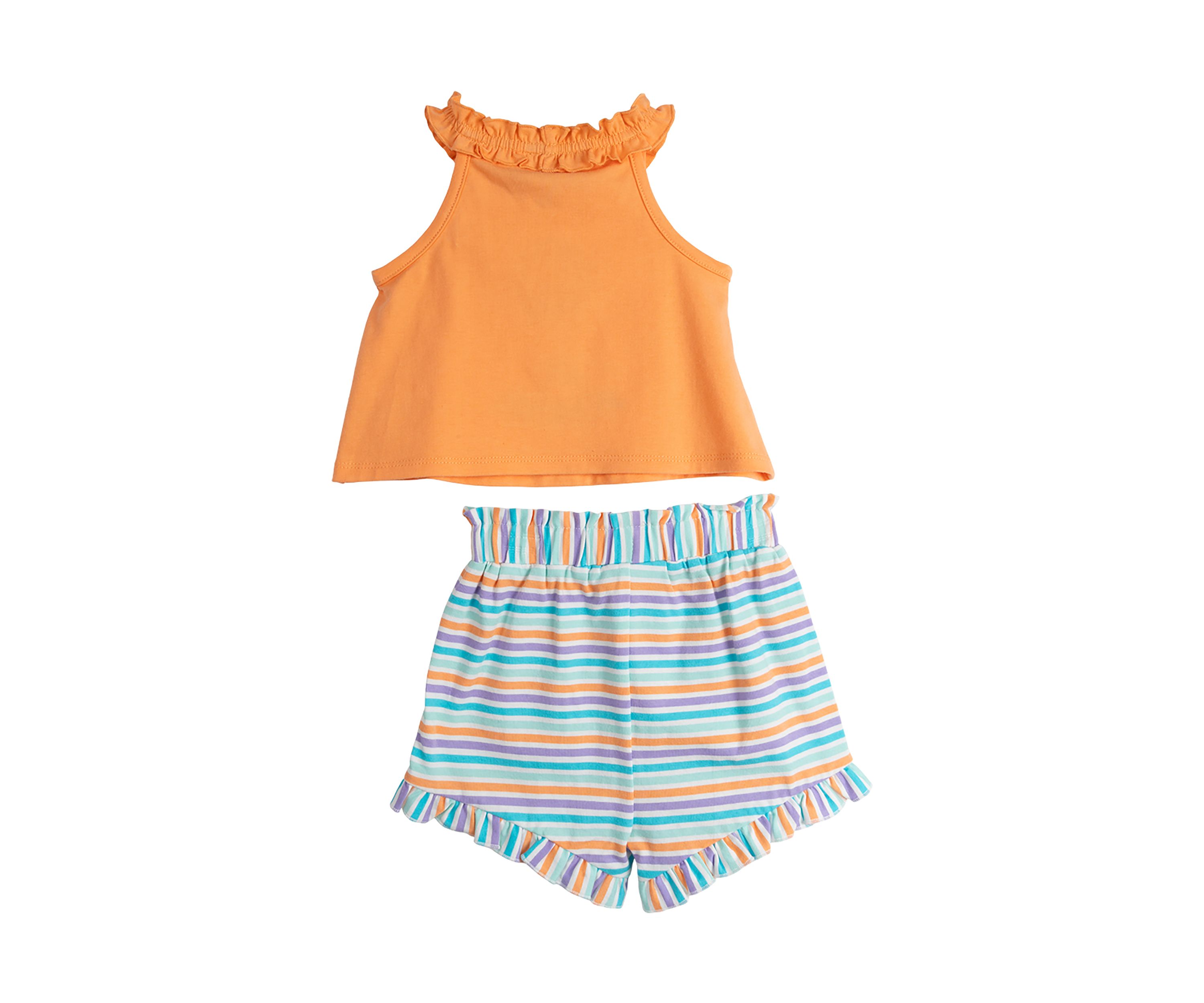 Baby Girls Lets Be Mermaids Knit Appliqué Top and Printed Shorts