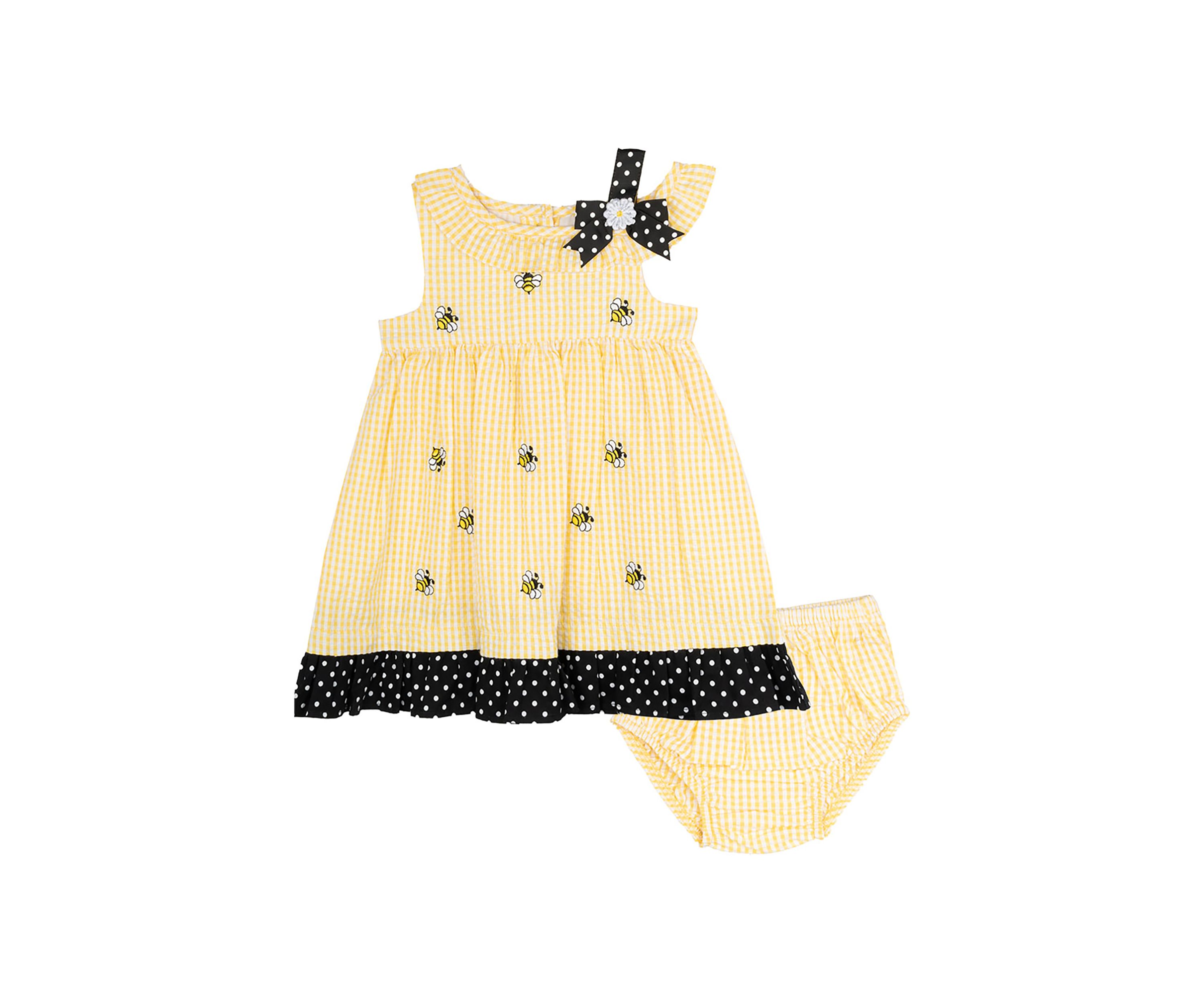 Baby Girls Bee Chiffon Seersucker Dress