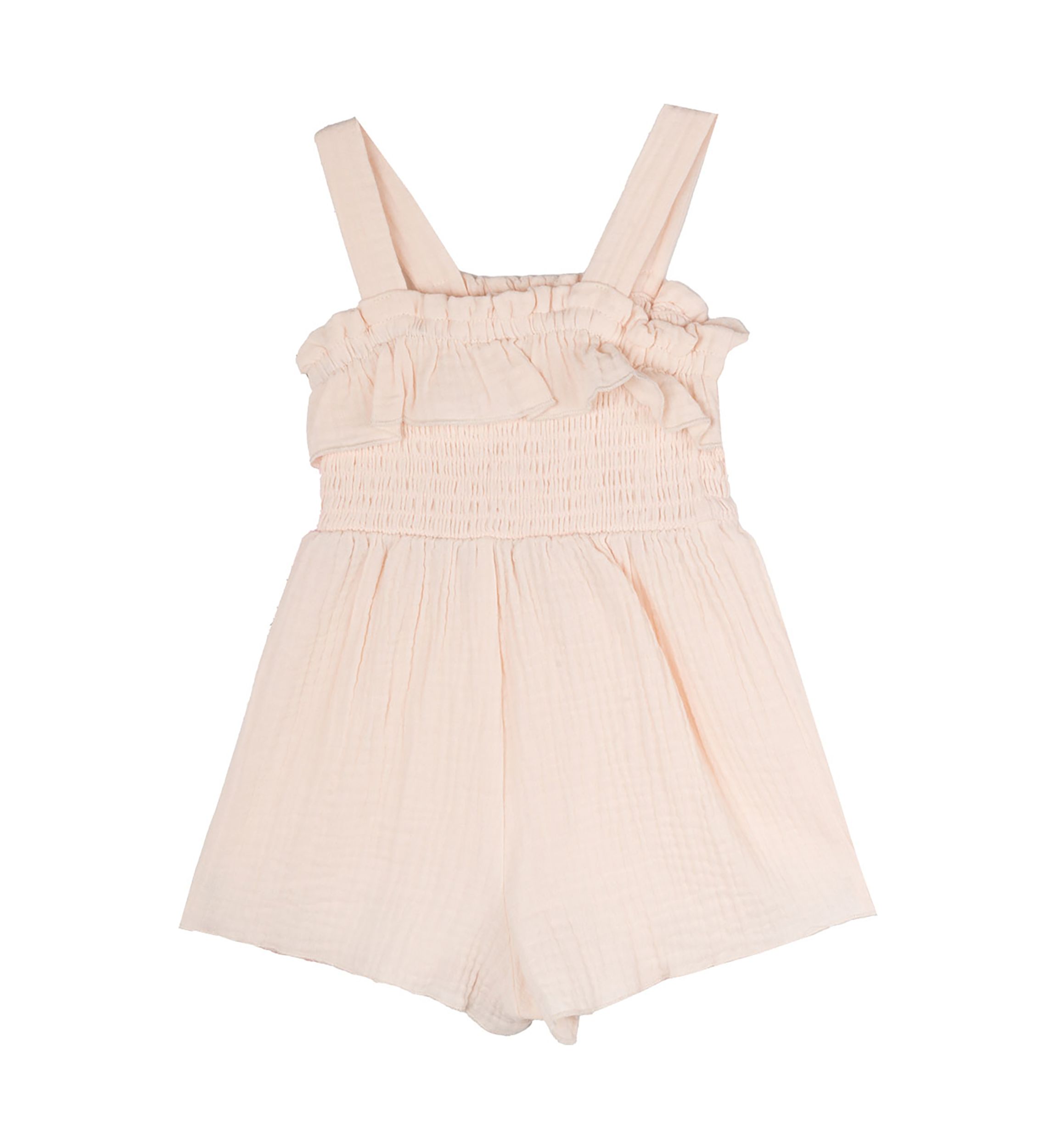 Baby Girls Gauze Knit Cherry Embroidered Romper