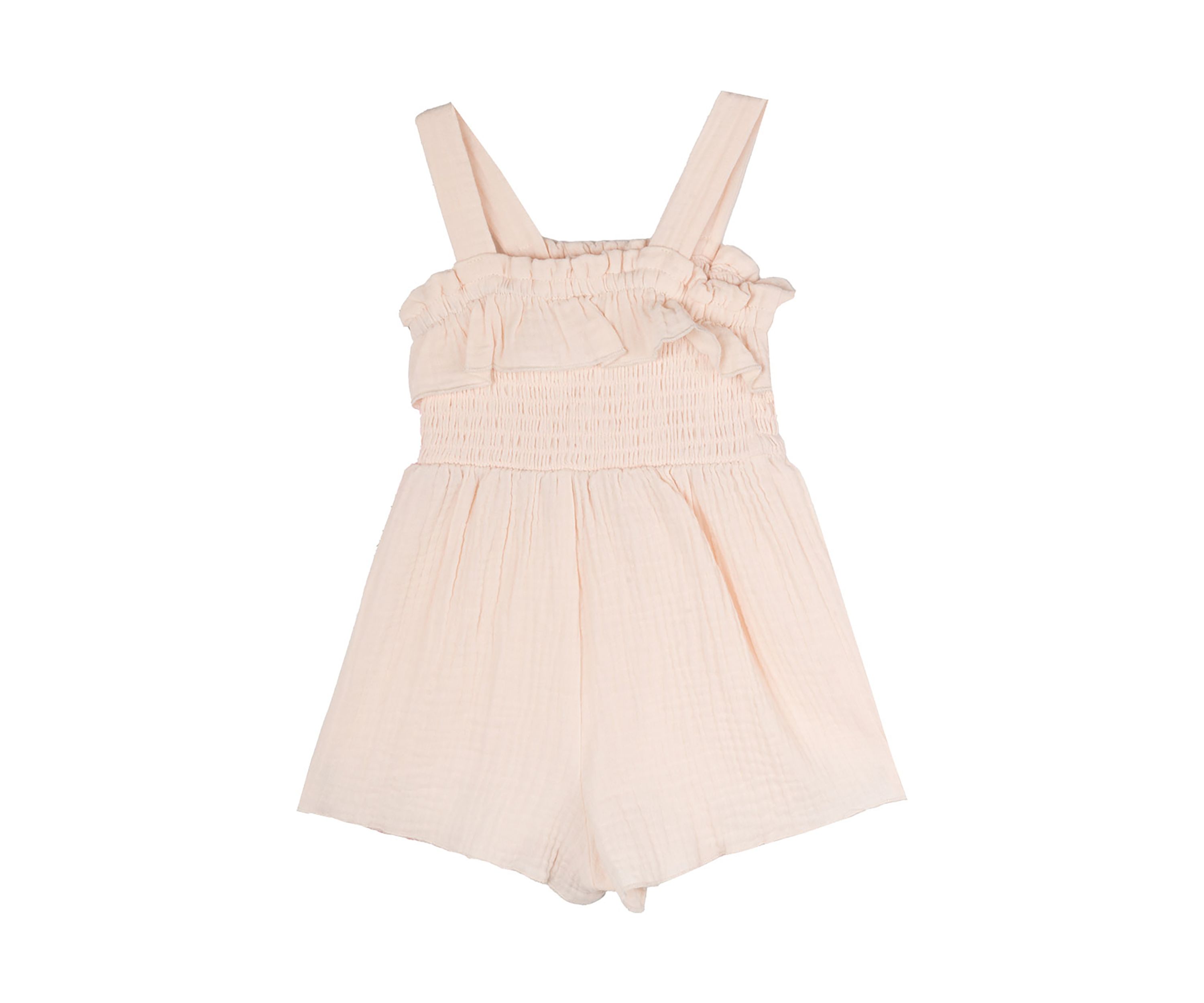 Baby Girls Gauze Knit Cherry Embroidered Romper