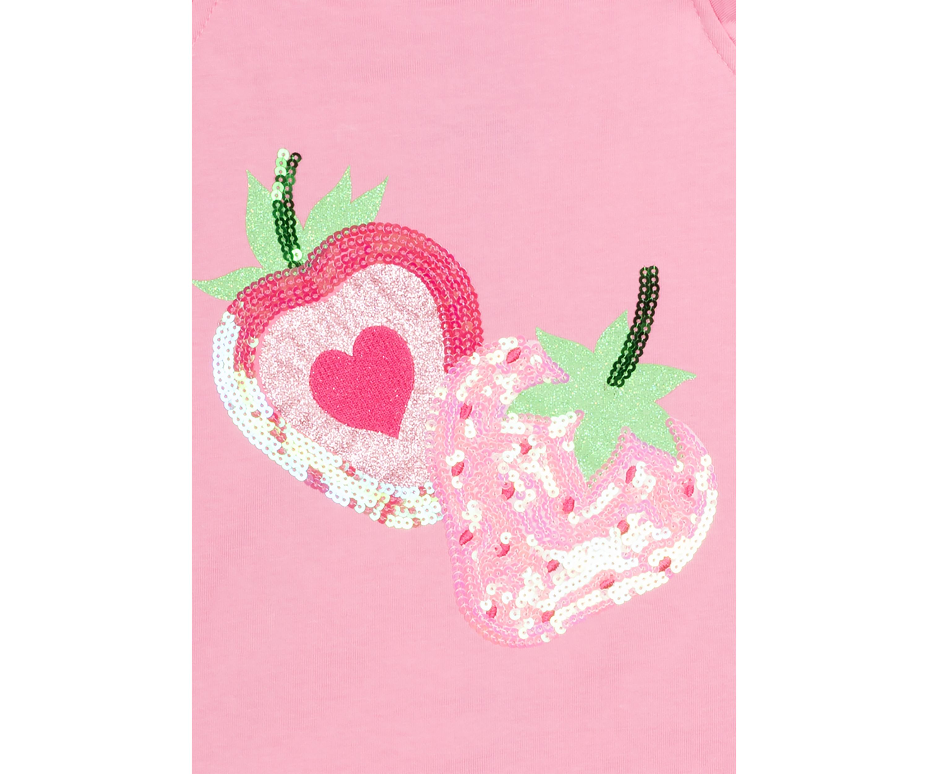 Baby Girls Graphic T-Shirt and Strawberry Printed Shorts Set