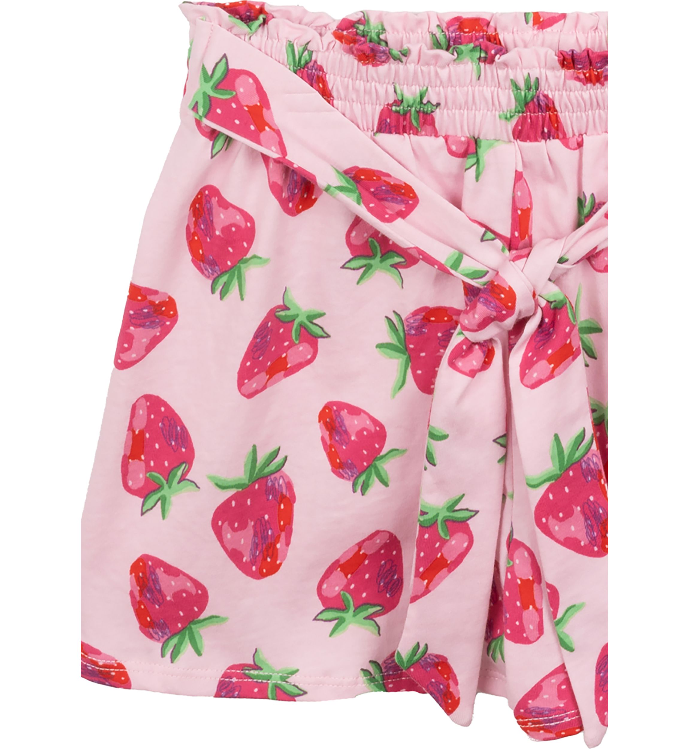 Baby Girls Graphic T-Shirt and Strawberry Printed Shorts Set