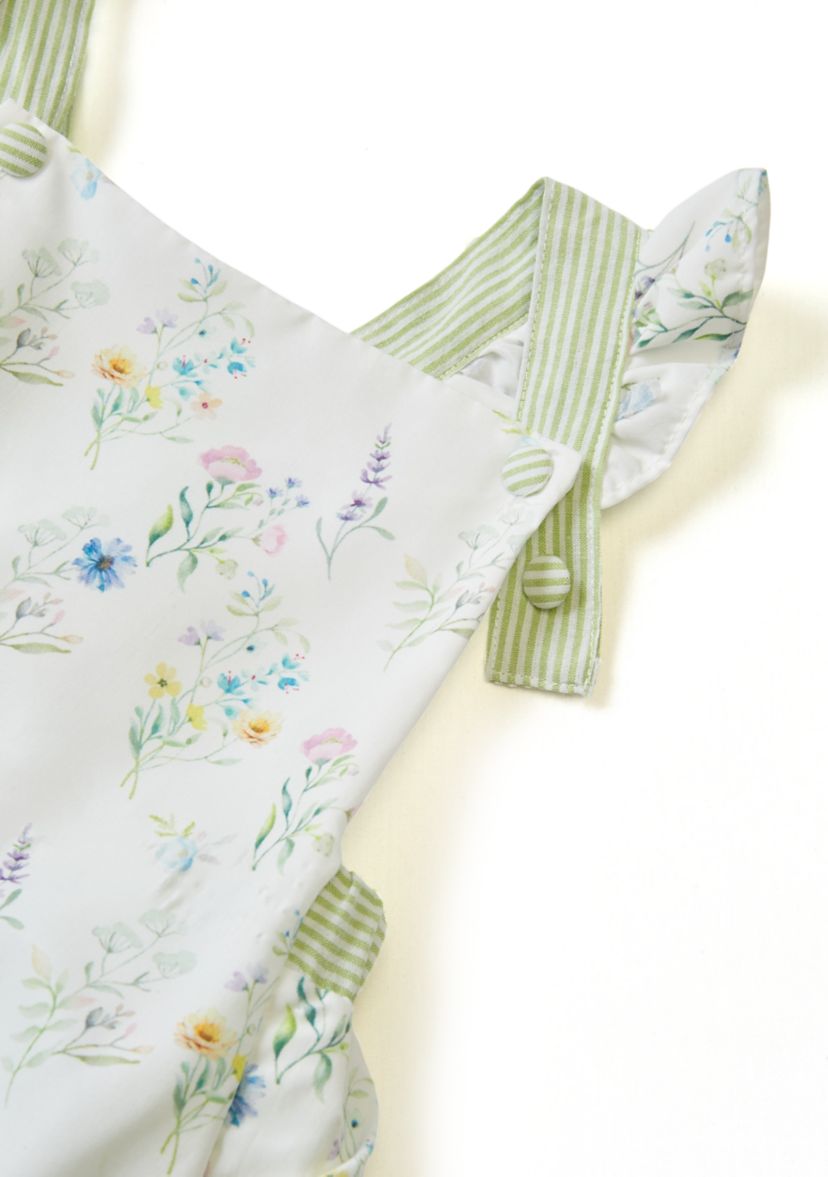 Baby Girls Floral Printed Bodysuit Set with Headband