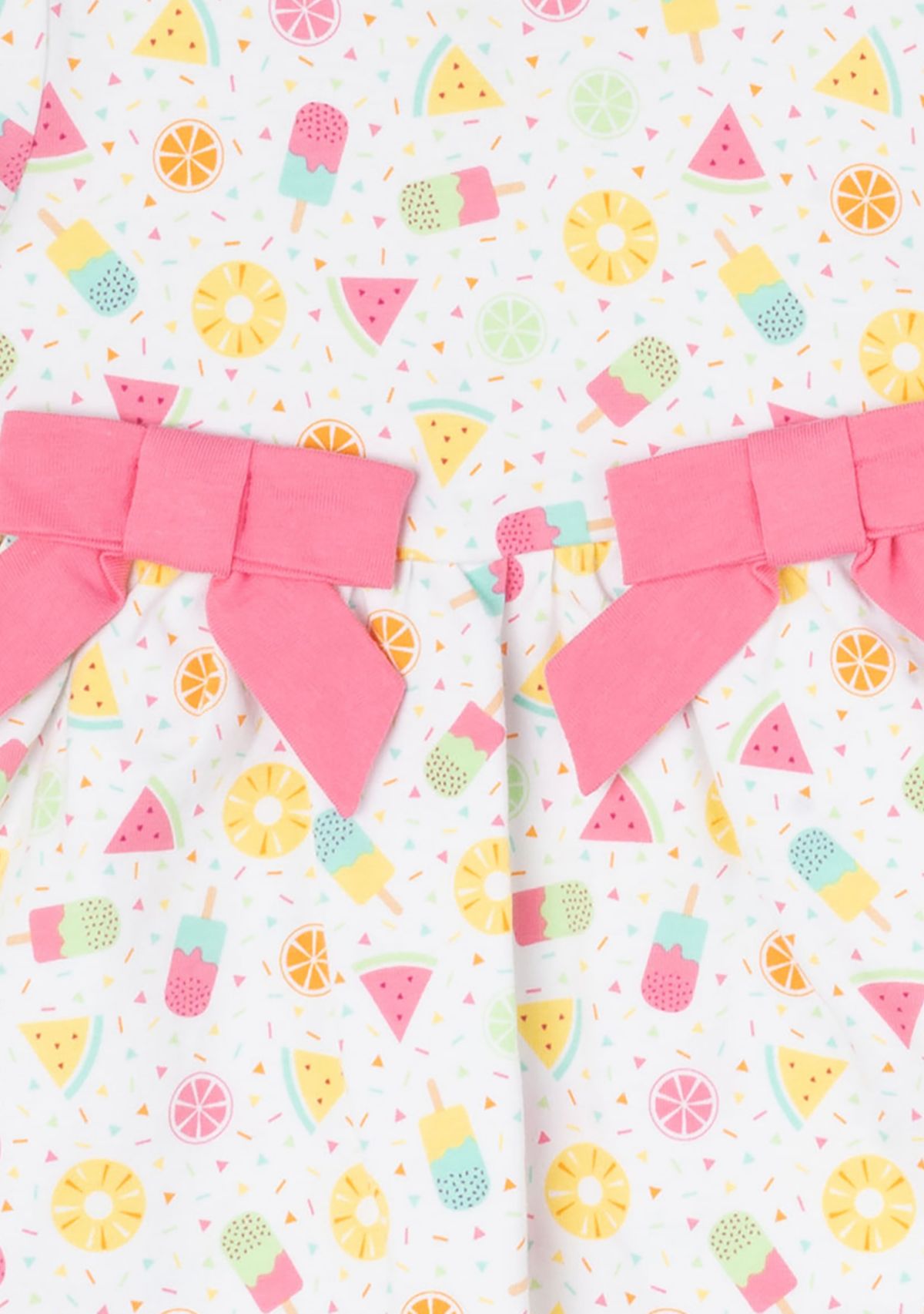 Baby Girls Printed Knit Dress with Bloomer and Headband