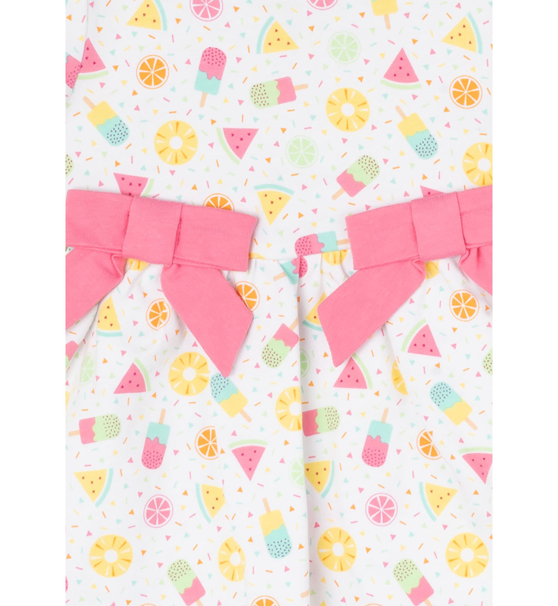 Baby Girls Printed Knit Dress with Bloomer and Headband