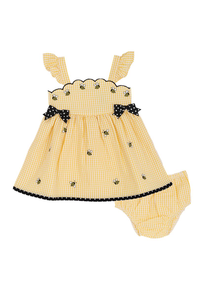Rare Editions Baby Girls Tiered Seersucker Bee Dress | Belk