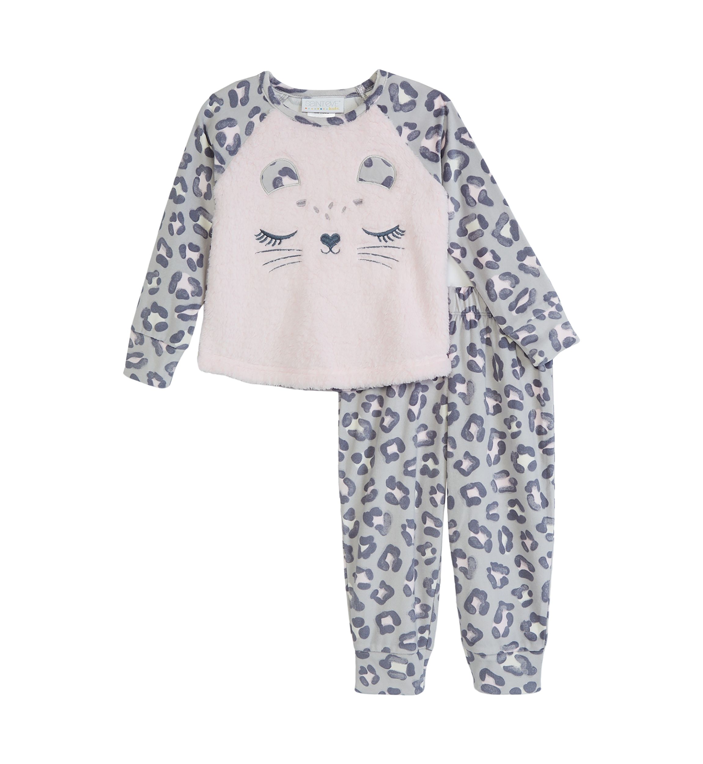 Toddler Girls Fleece Animal Pajama Set