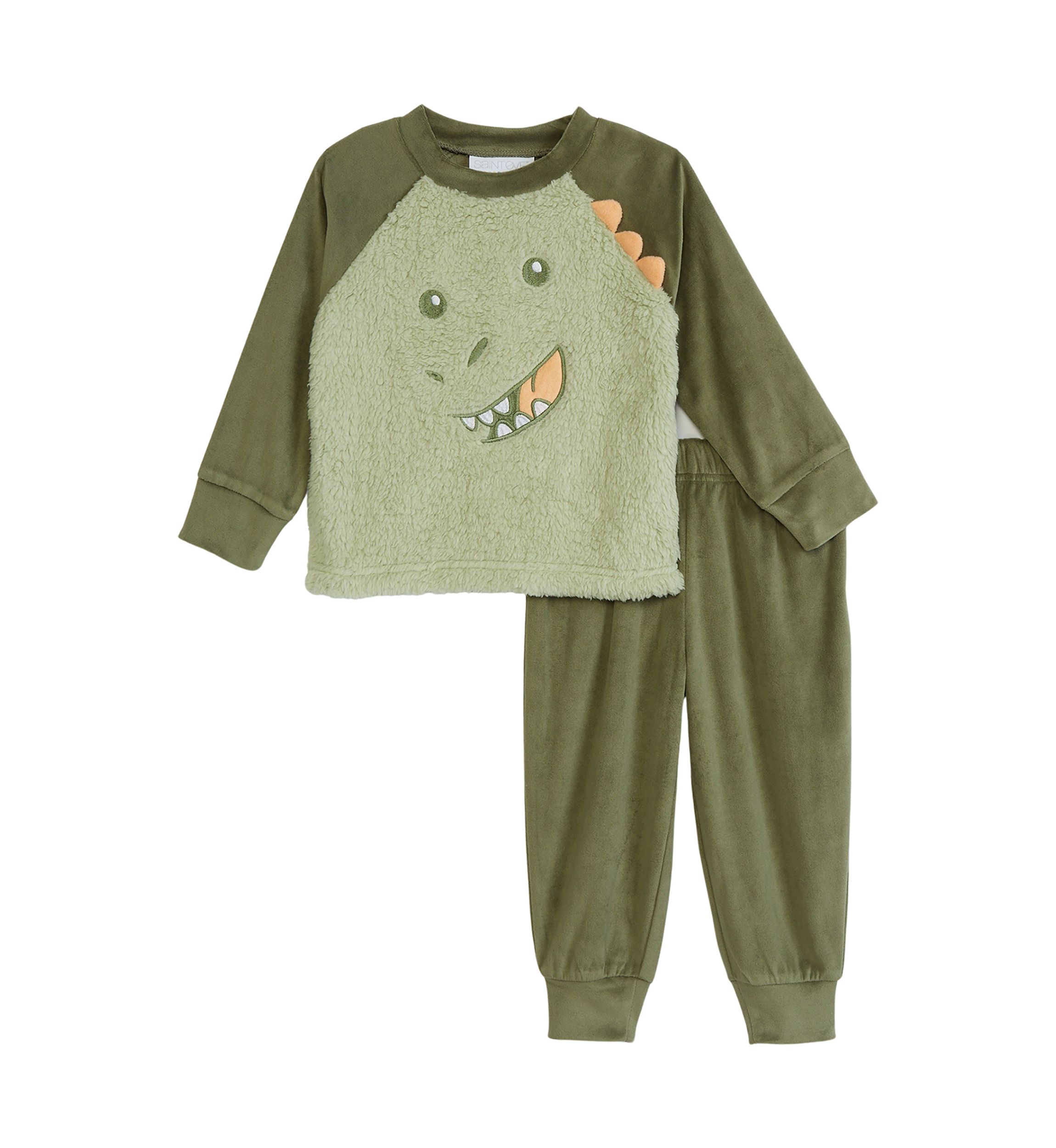 Toddler Boys Fleece Dinosaur Pajama Set