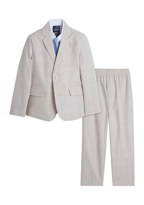 IZOD Toddler Boys Textured Windowpane Suit Set