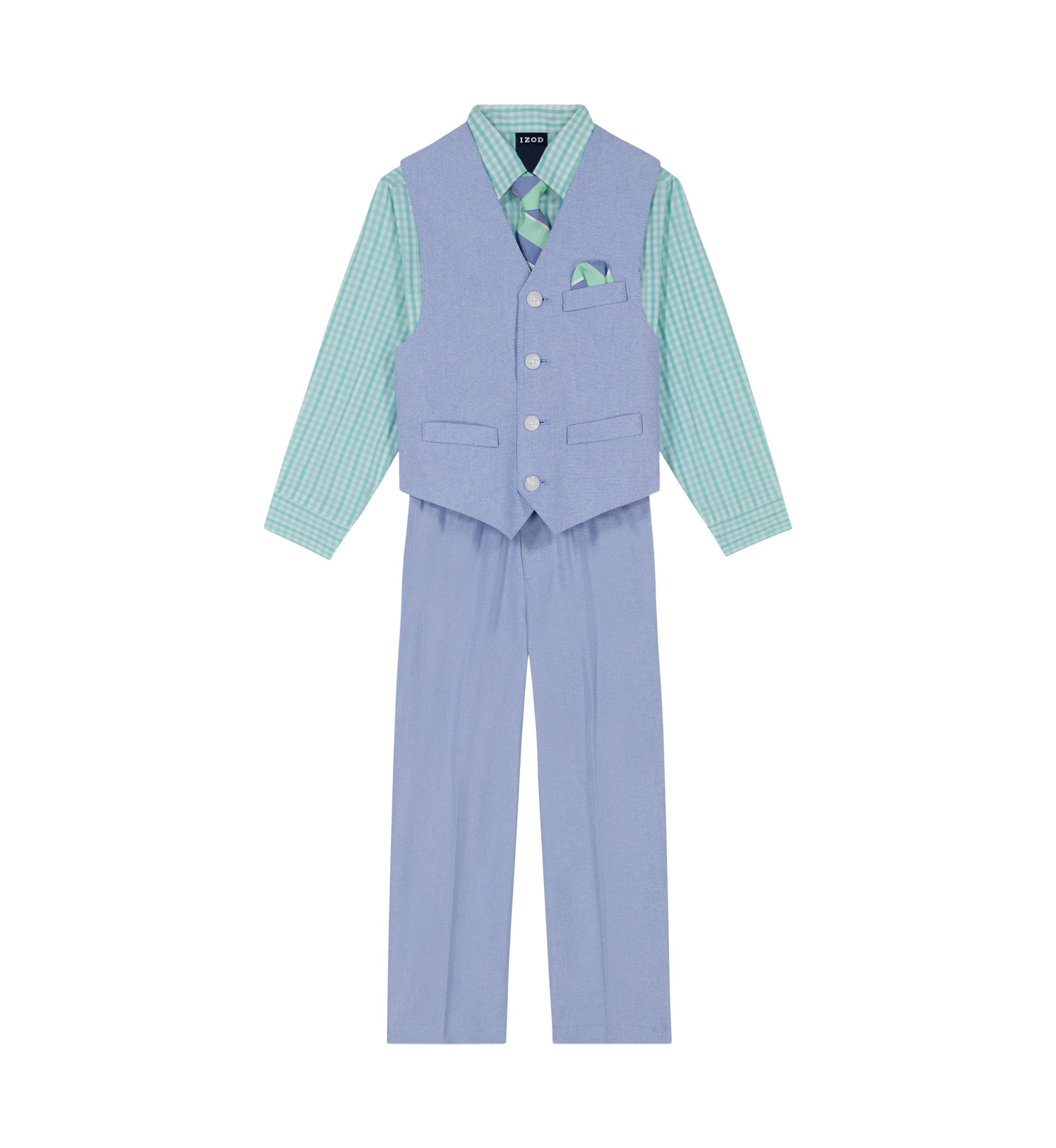 Boys 4-7 Oxford Vest Set with Tie