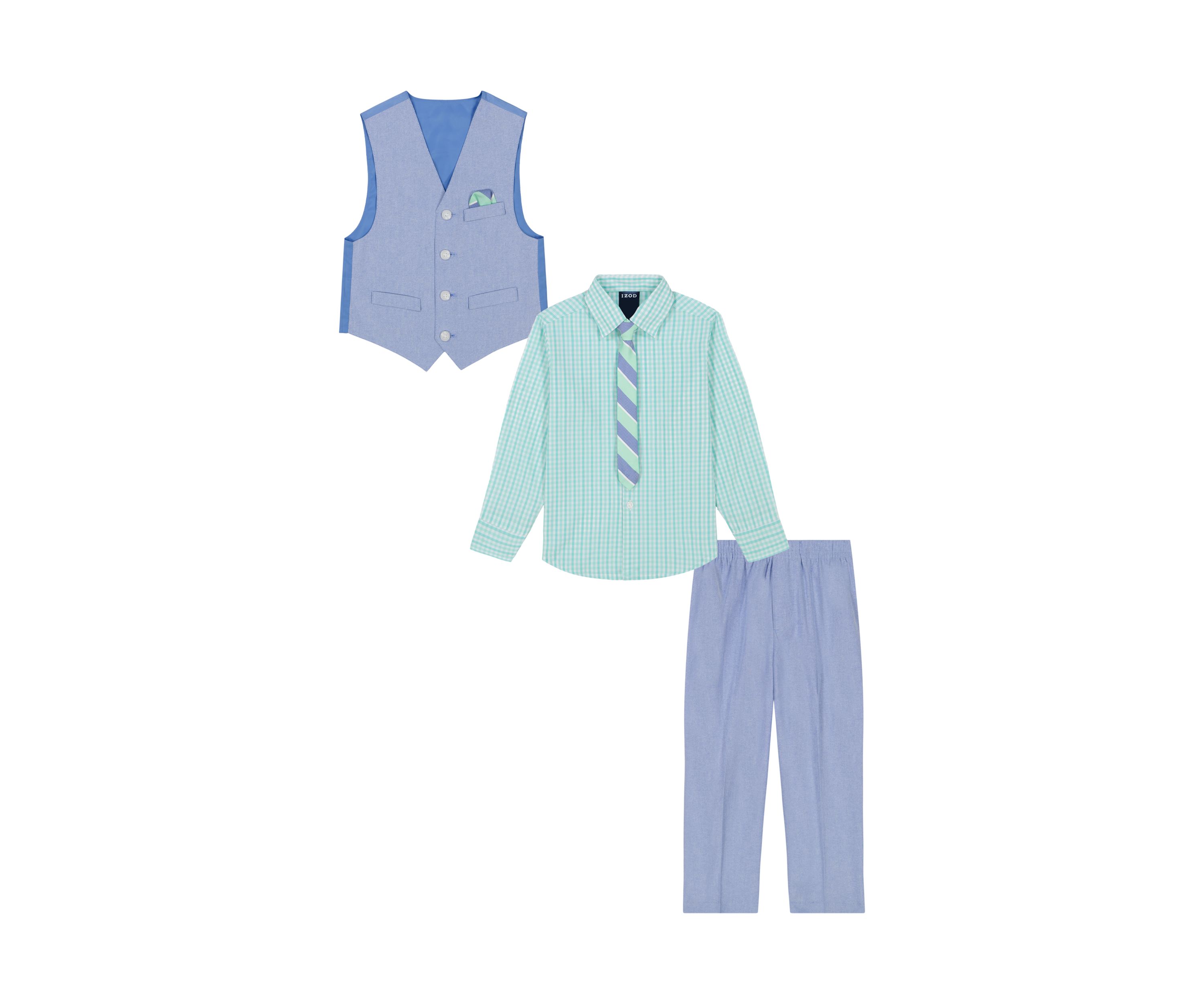 Boys 4-7 Oxford Vest Set with Tie