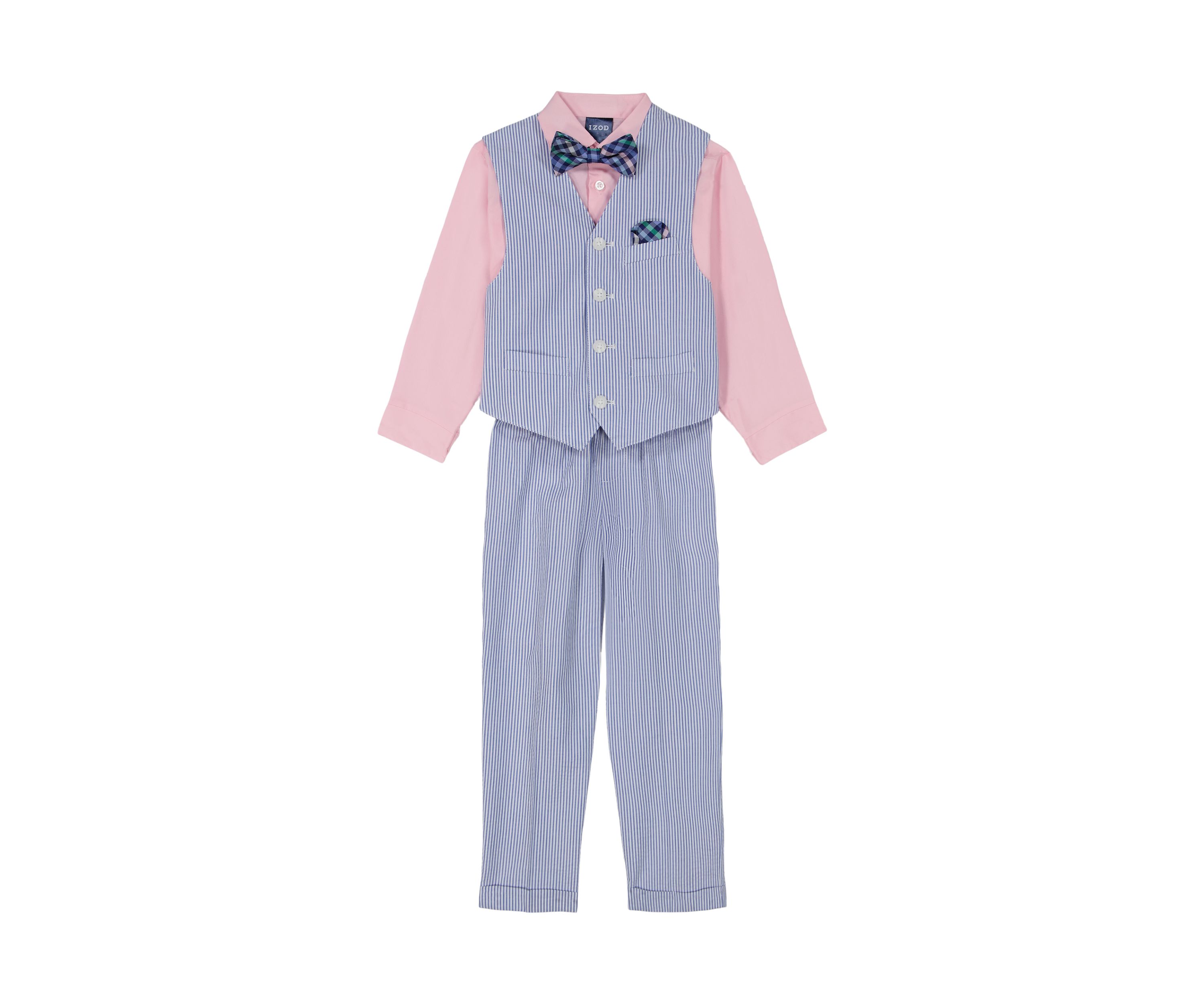 Boys 4-7 Seersucker Vest Set with Bowtie