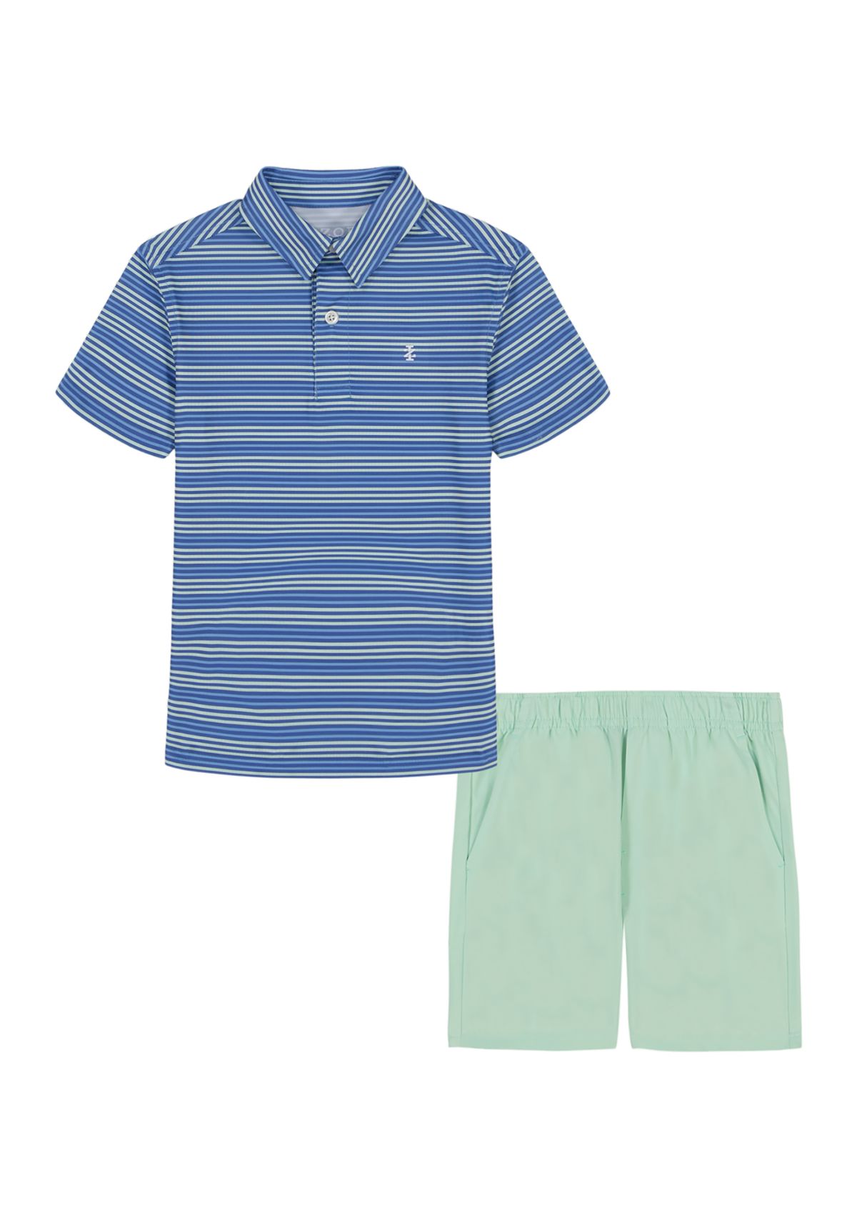Toddler Boys Multi Stripe Polo Shirt and Short Set