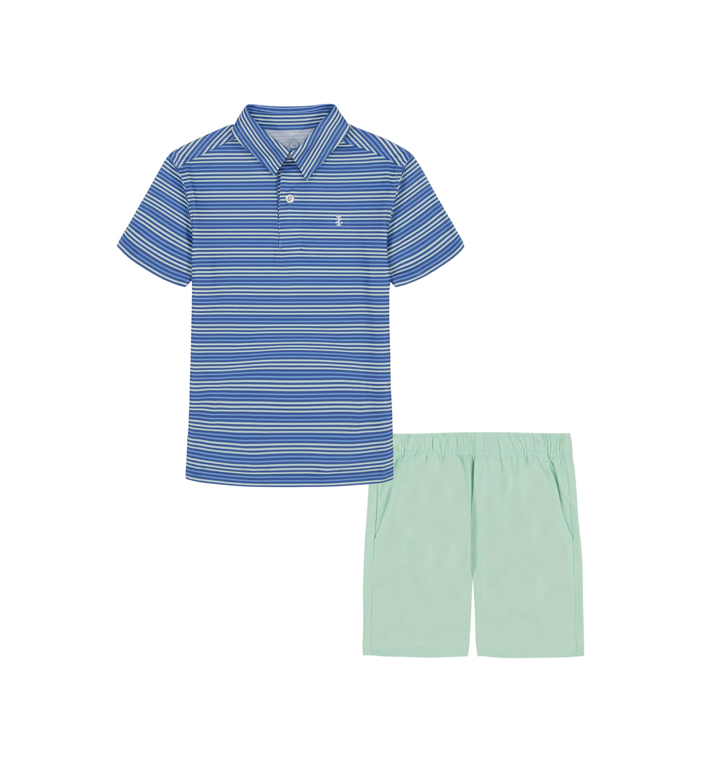 Toddler Boys Multi Stripe Polo Shirt and Short Set