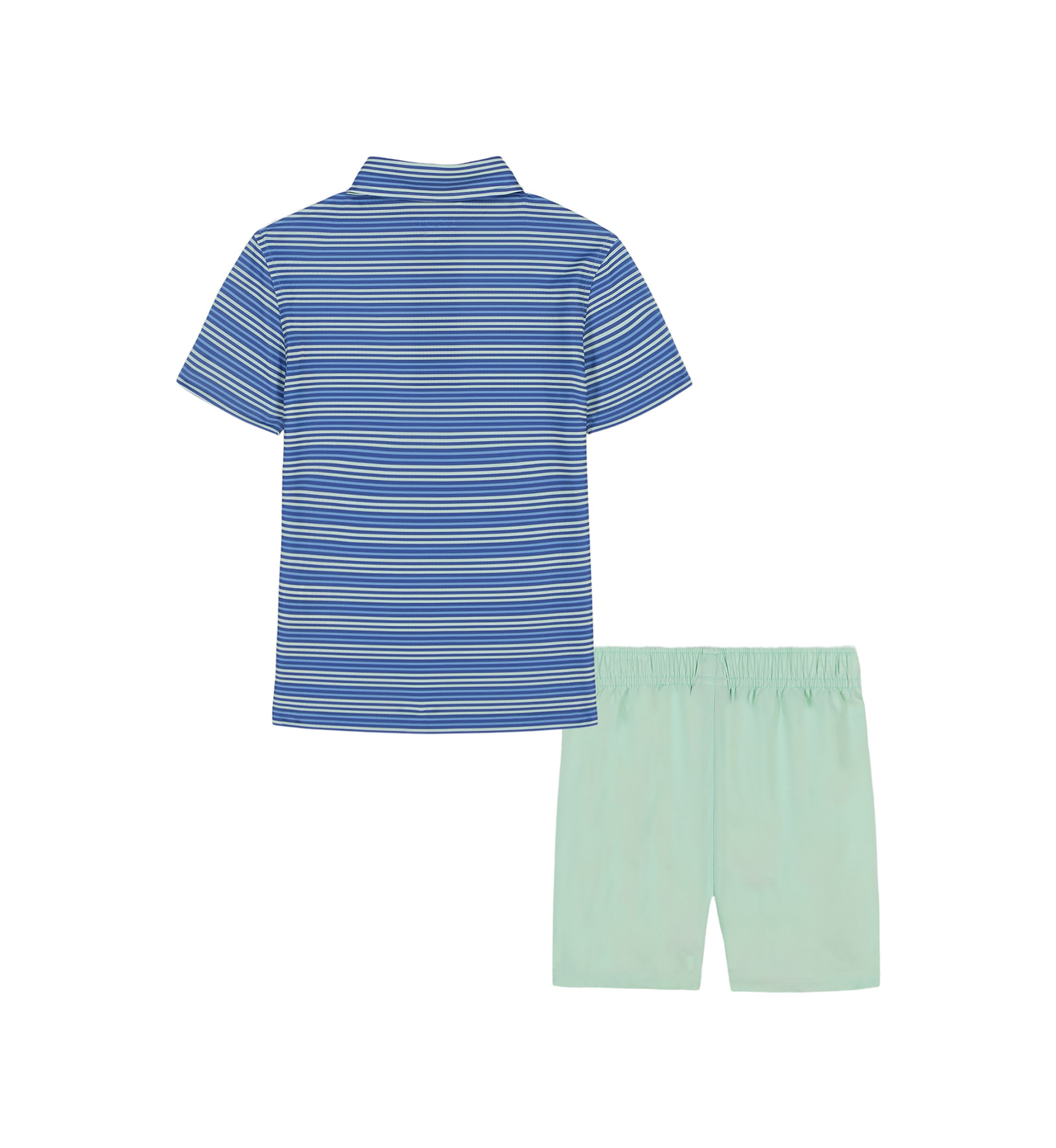 Toddler Boys Multi Stripe Polo Shirt and Short Set