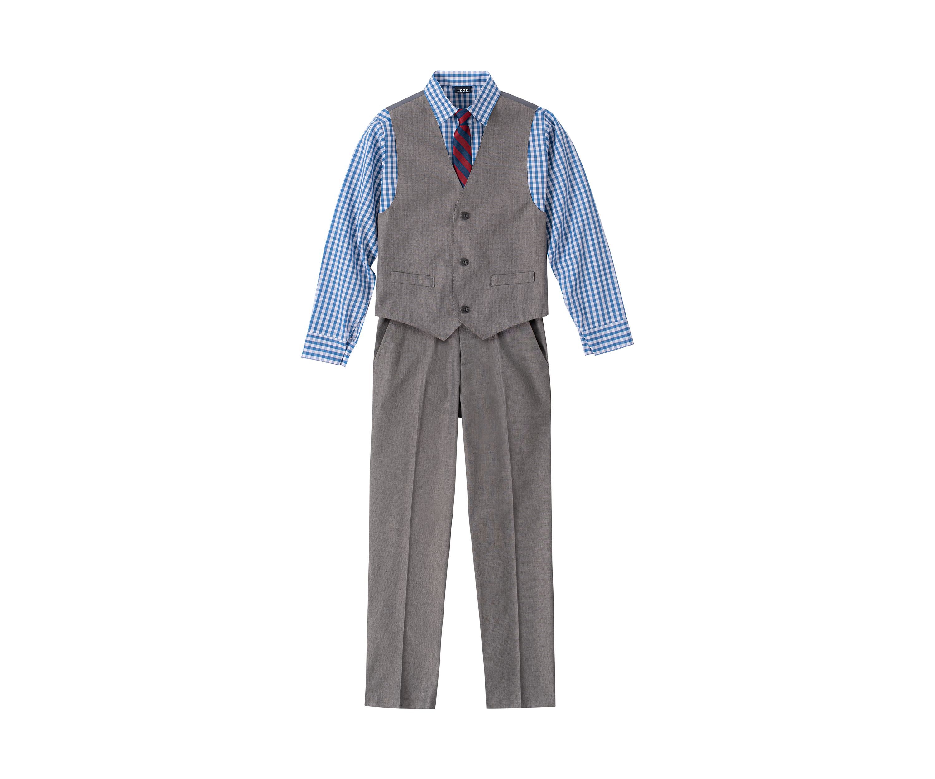 Toddler Boys Sharkskin Vest Set
