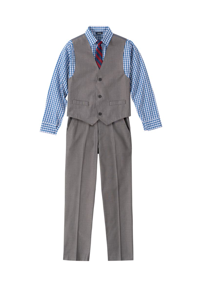 Toddler Boys Sharkskin Vest Set
