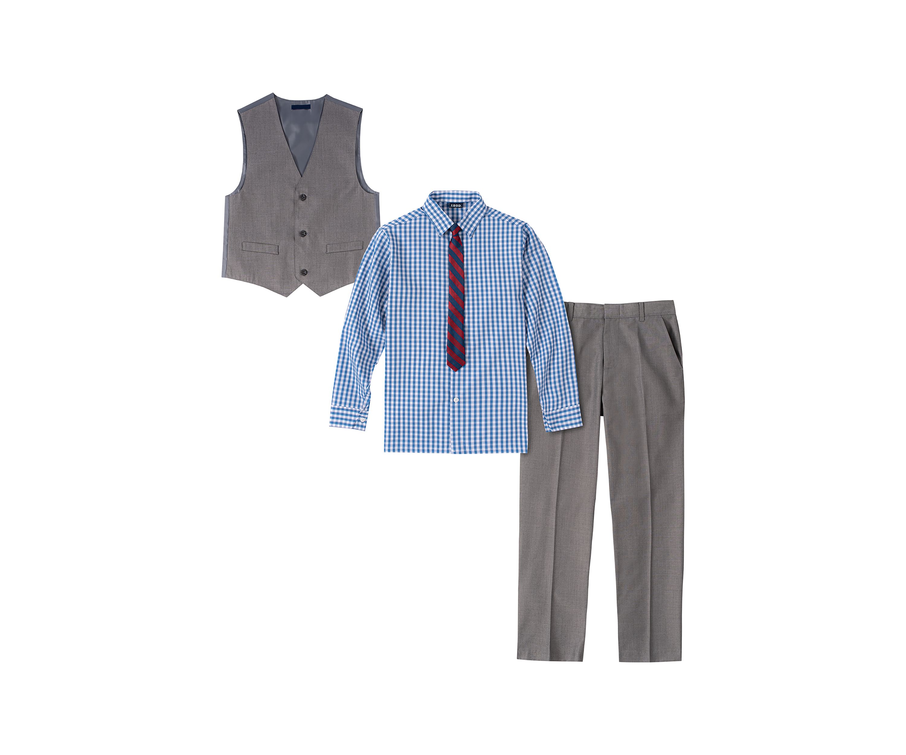 Toddler Boys Sharkskin Vest Set