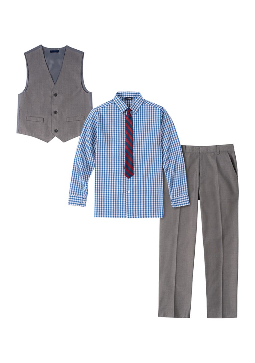 Toddler Boys Sharkskin Vest Set