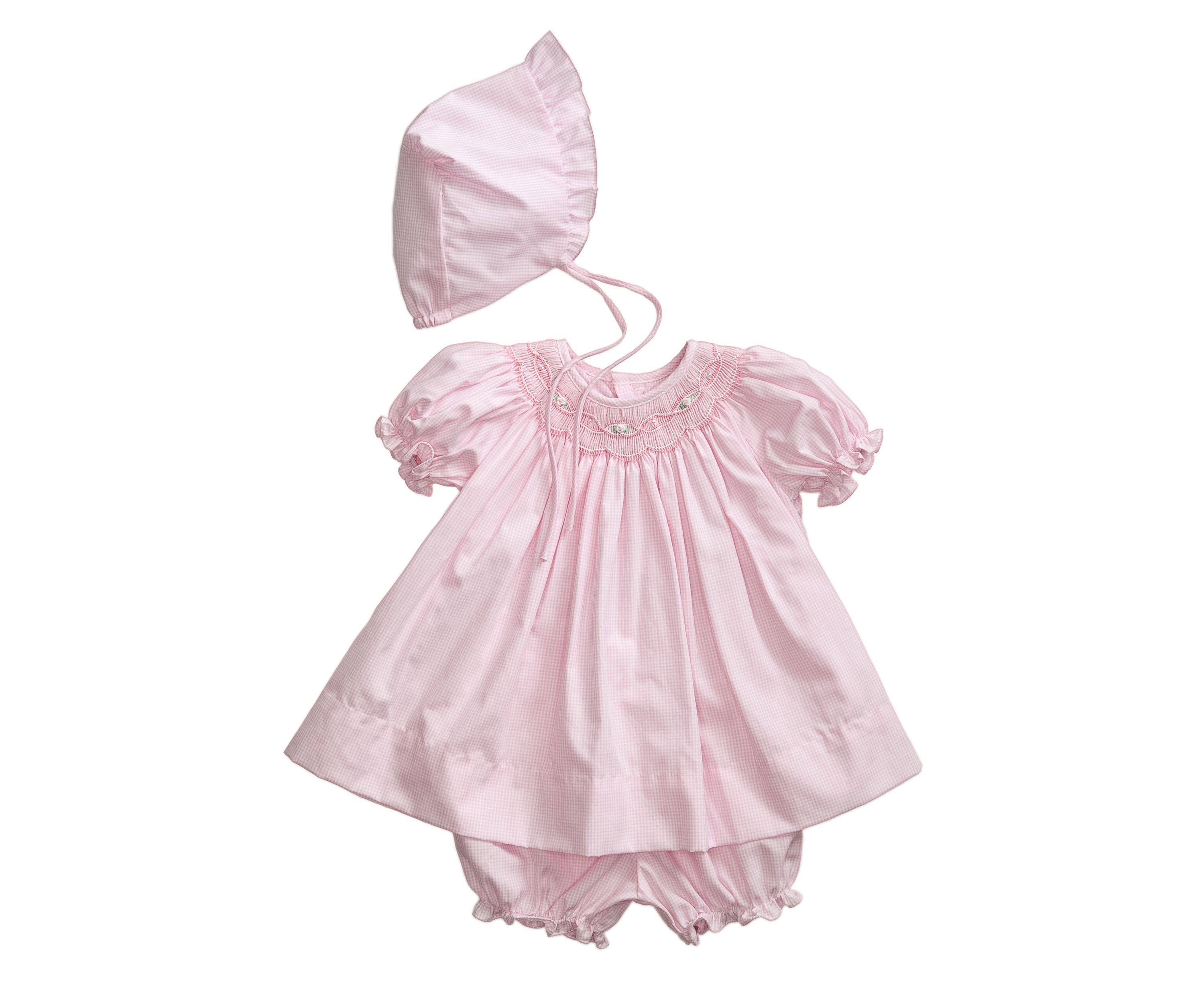 Baby Girls Smocked Gingham Dress