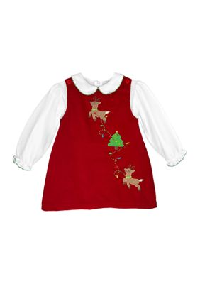 Petit Ami- Christmas Dress with Bloomers